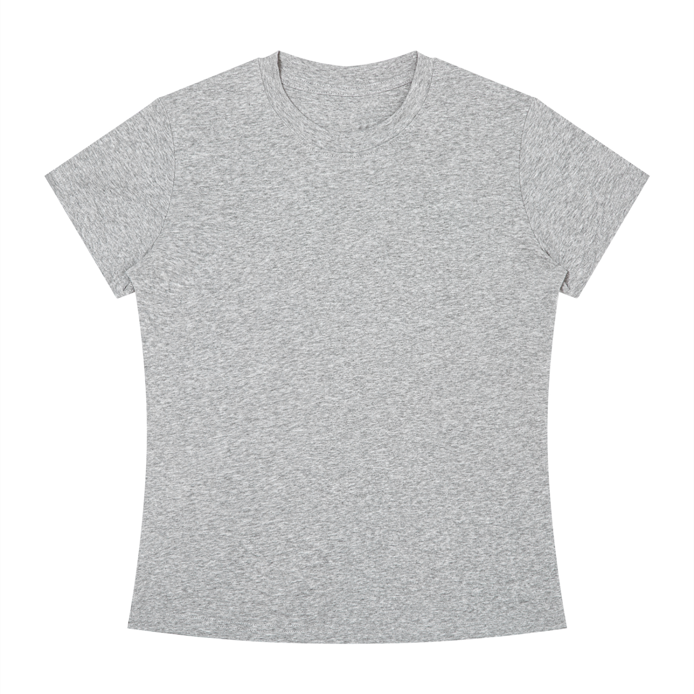 BLANKZ Slim Fit Crewneck Tee — Flower Gray, front view