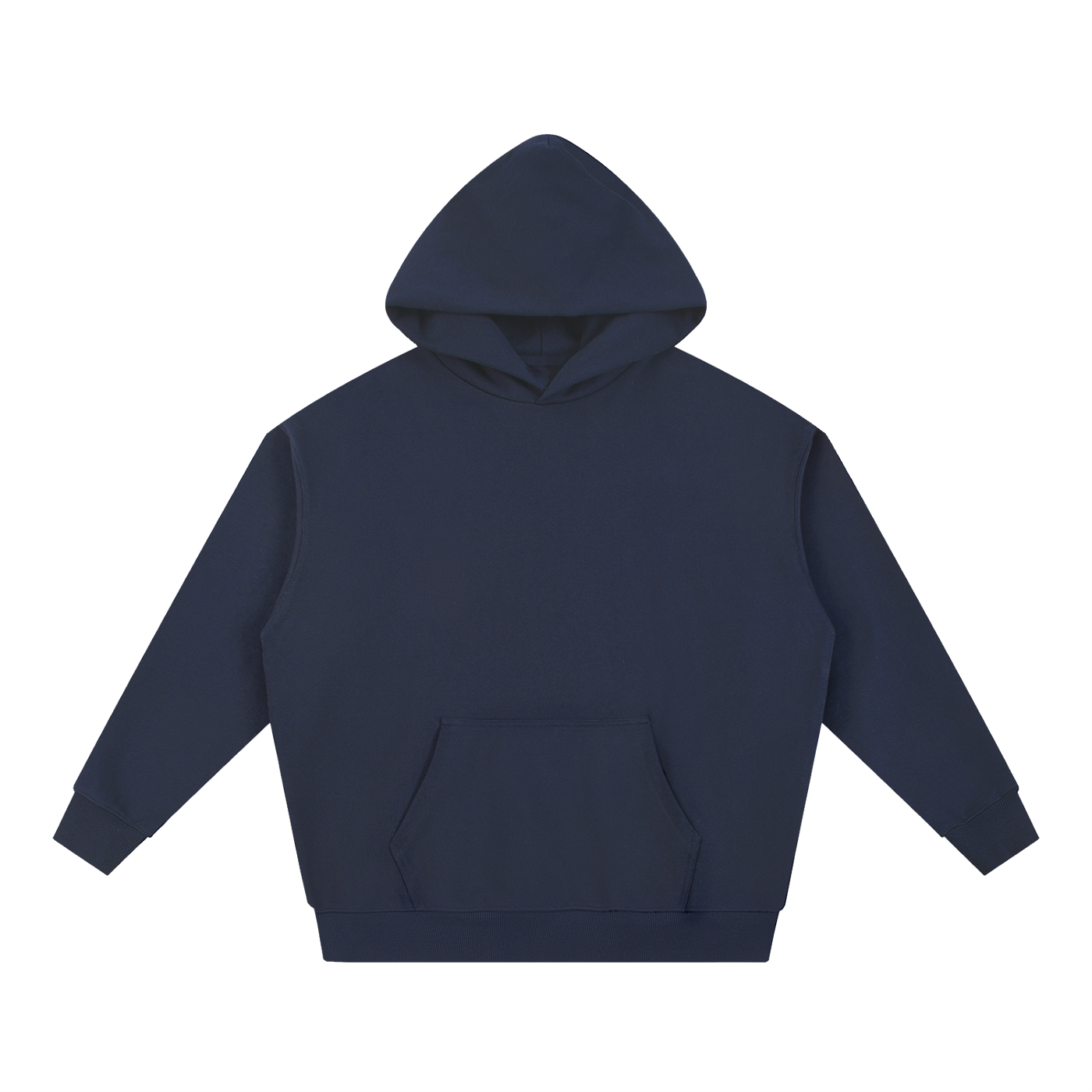 BLANKZ Essential Heavyweight Hoodie — Navy Blue, front view
