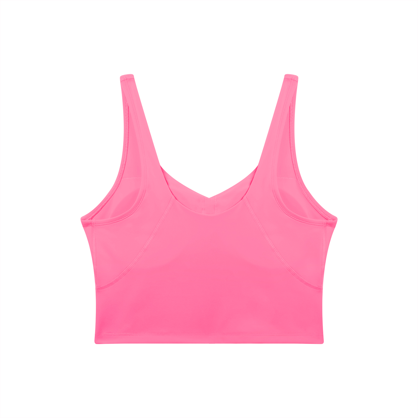 BLANKZ V-Neck Yoga Sports Bra — Rose Red, back view