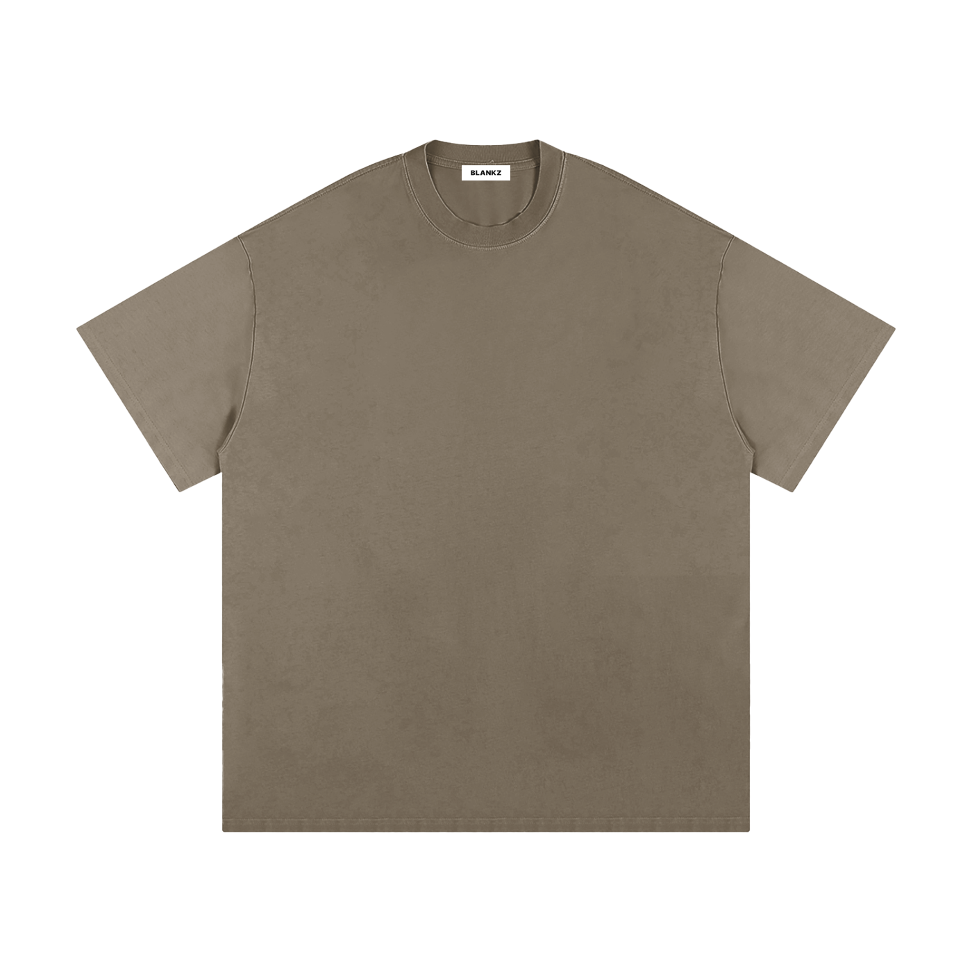 BLANKZ Loose Heavy Tee 275 — Gray Coffee, front view