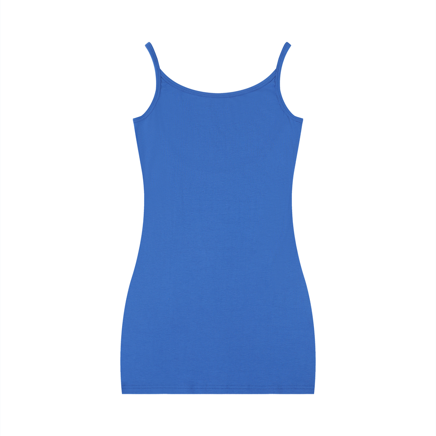 BLANKZ Solid Tight Sleeveless Dress — Colorful Blue, front view