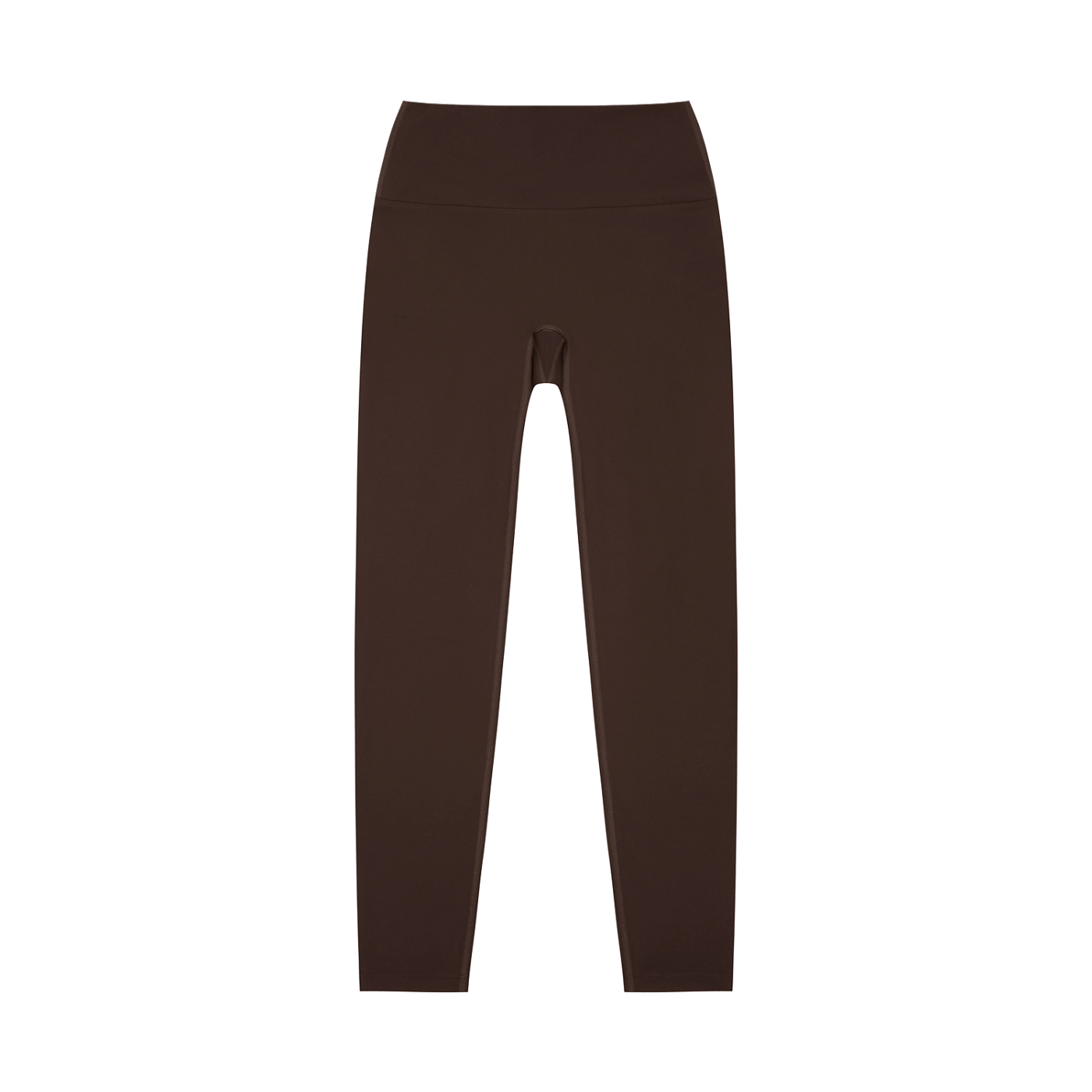BLANKZ High-Waisted Yoga Leggings — Brown, front view