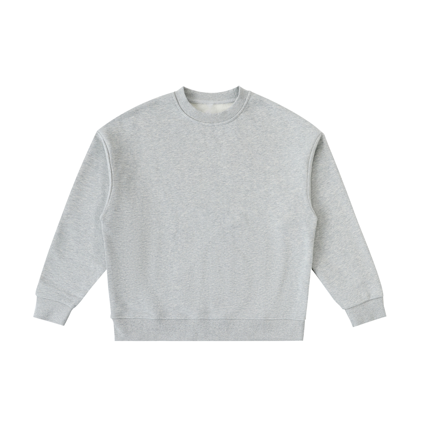 BLANKZ Kids' Essential Fleece Crewneck Sweatshirt — Flower Gray, front view