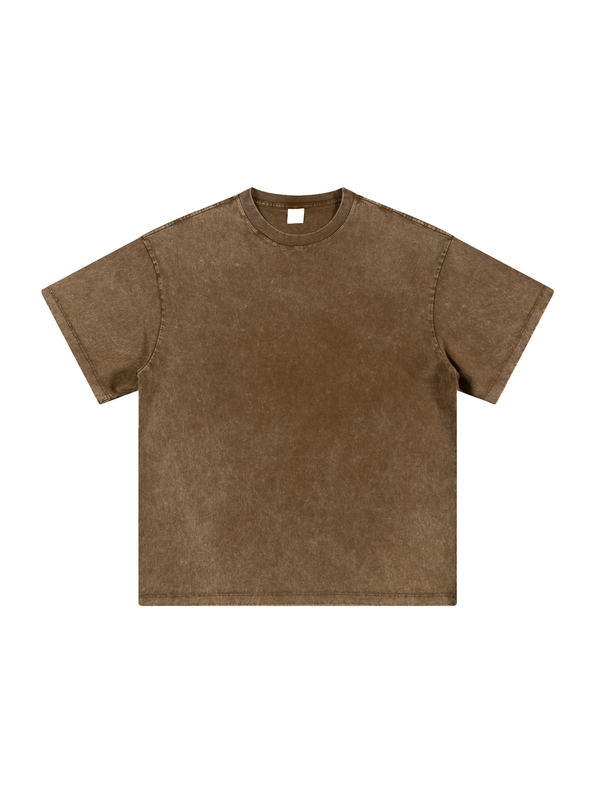 BLANKZ Snow Wash Cotton Tee — Coffee, front view