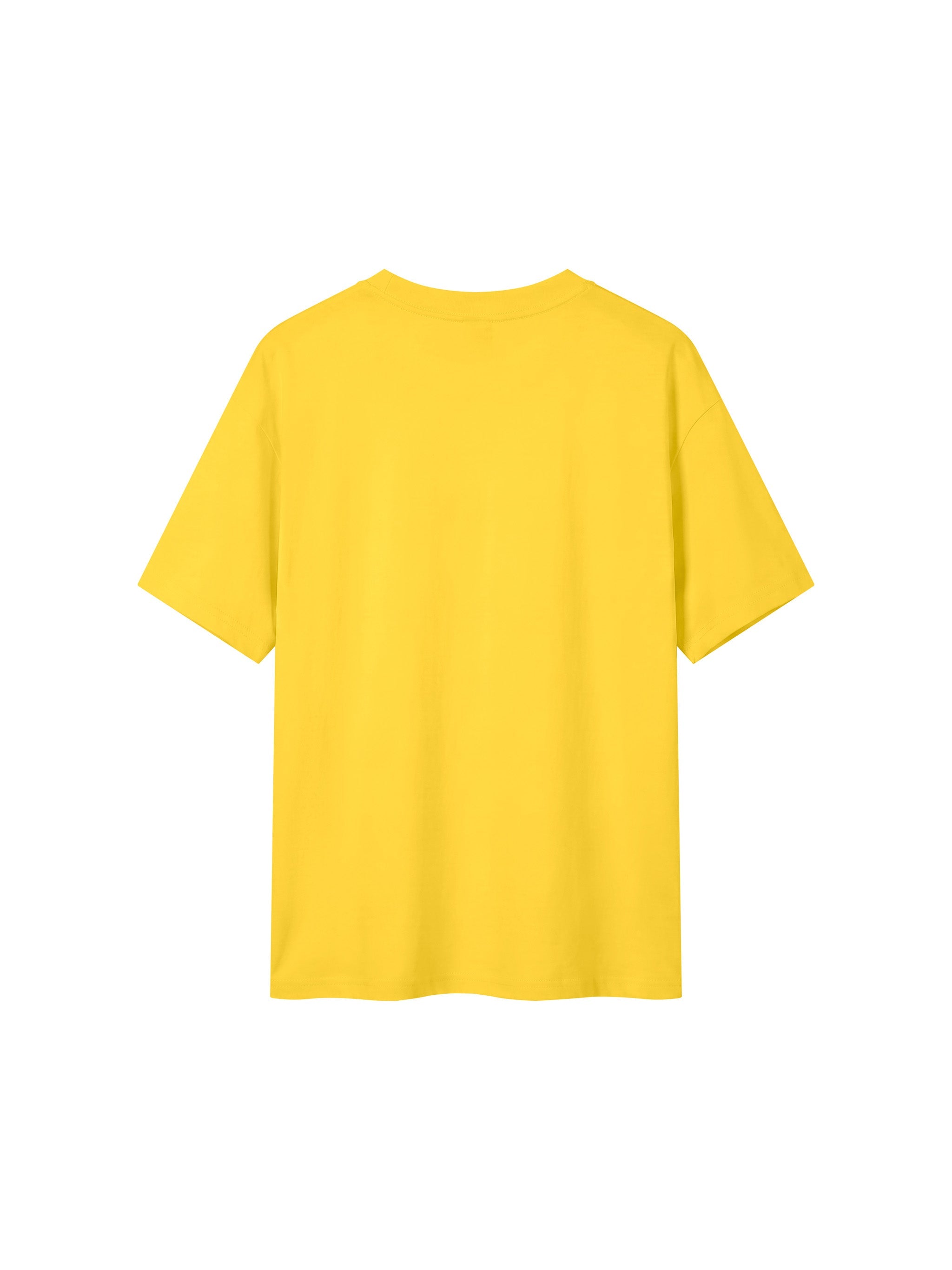 BLANKZ Everyday Cotton Tee — Yellow, back view