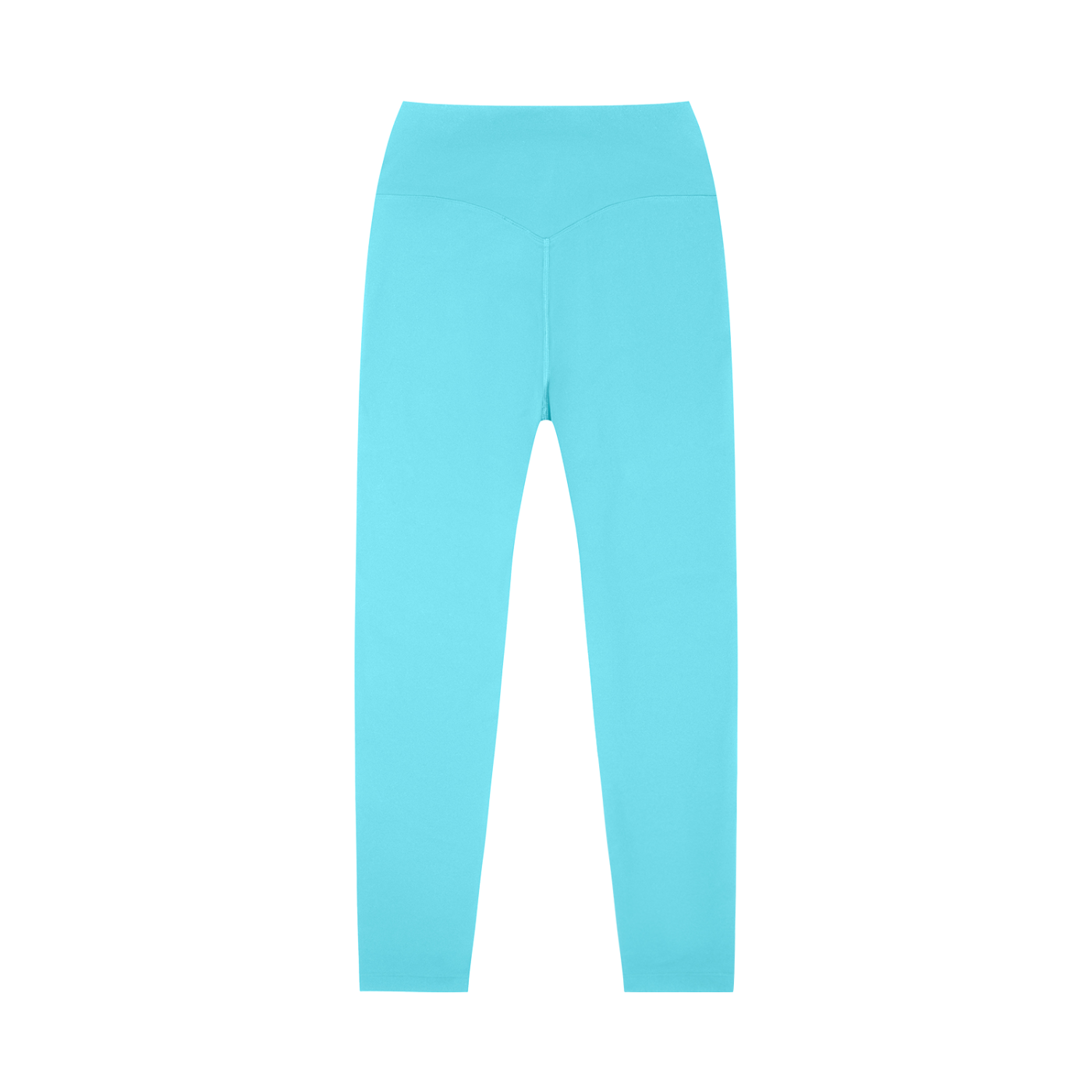 BLANKZ High-Waisted Yoga Leggings — Lake Blue, back view