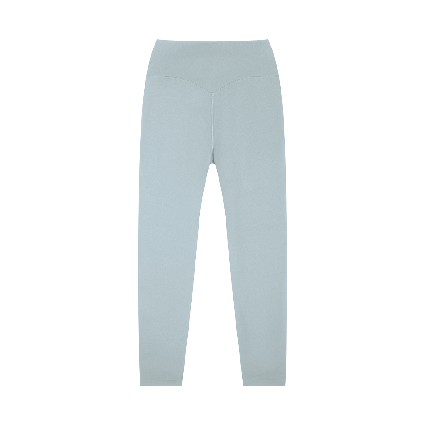 BLANKZ High-Waisted Yoga Leggings — Haze Blue, back view