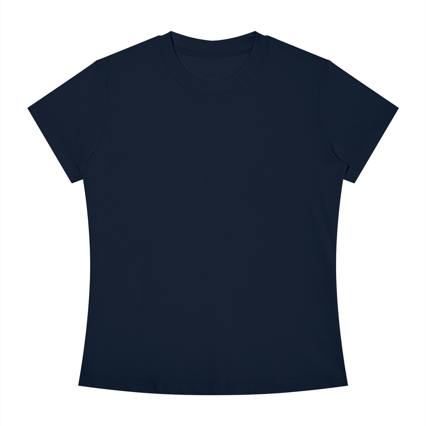 BLANKZ Slim Fit Crewneck Tee — Navy Blue, front view