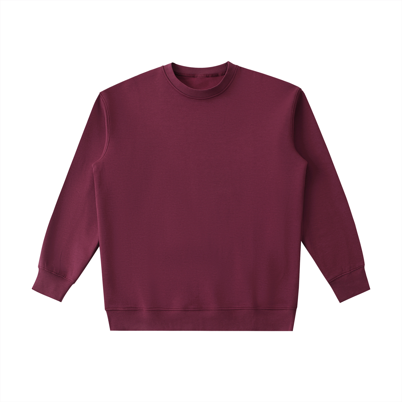 BLANKZ Essential Heavyweight Crewneck Sweatshirt — Dull Red, front view