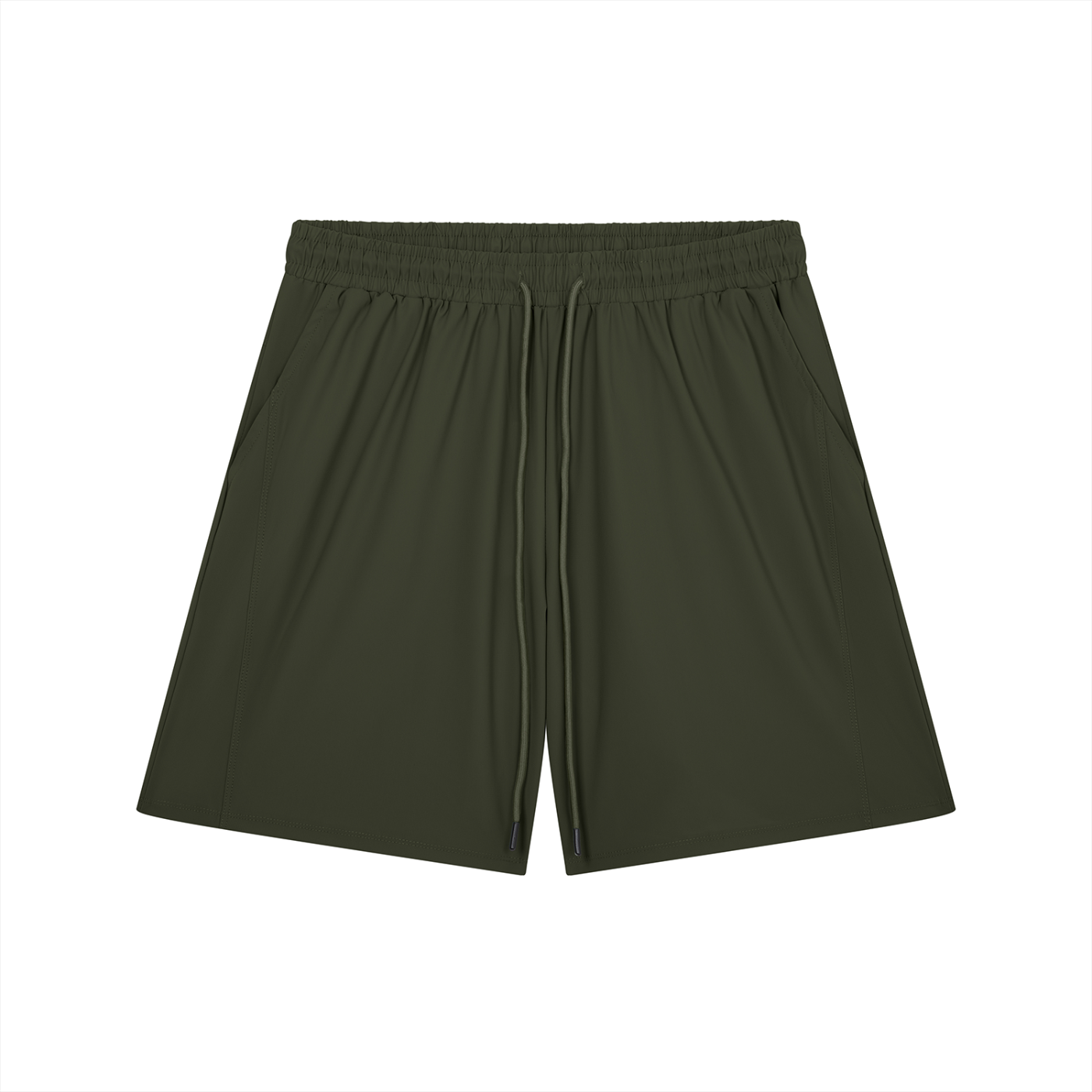 BLANKZ Light Drawstring Short — Army Green, front view