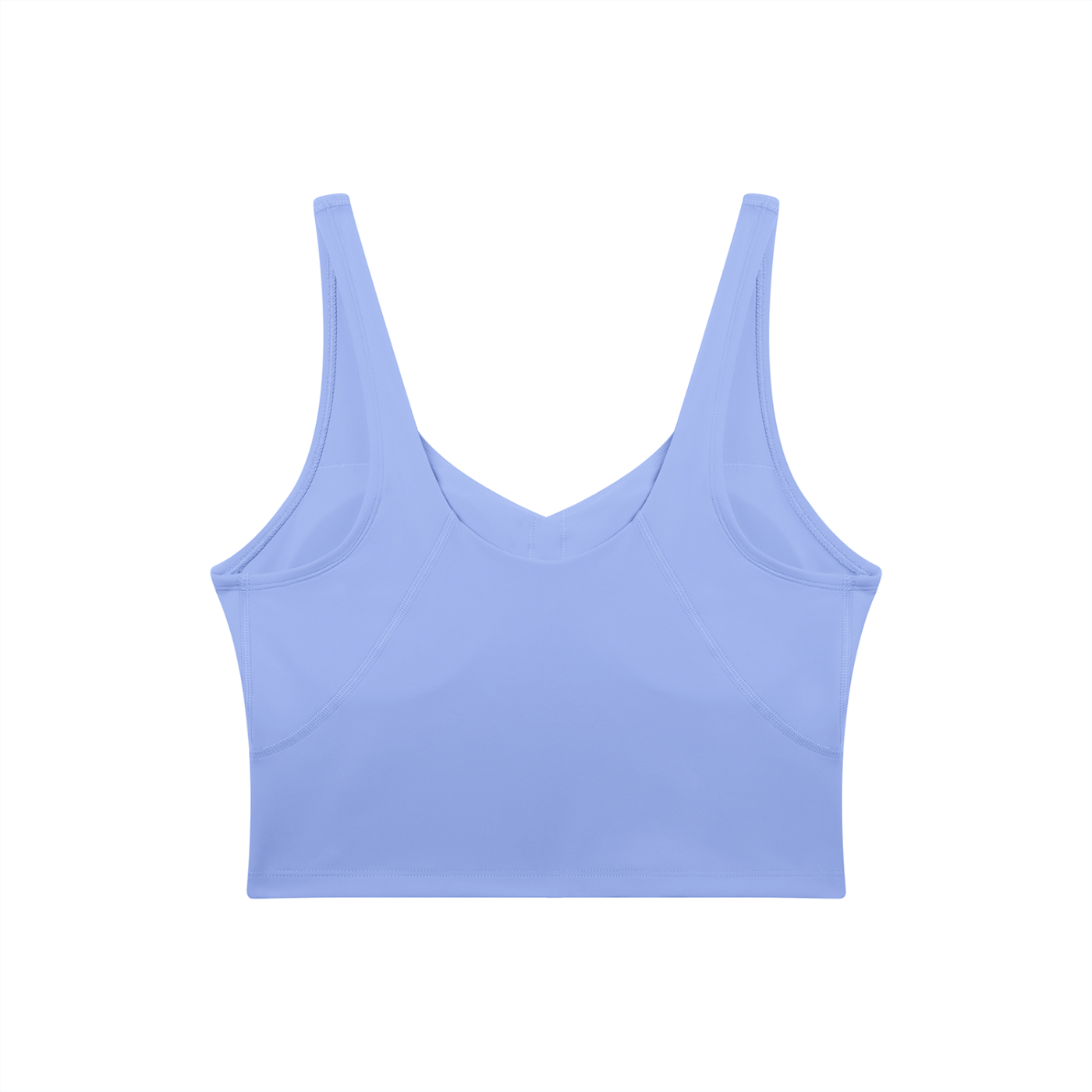 BLANKZ V-Neck Yoga Sports Bra — Lavender, back view