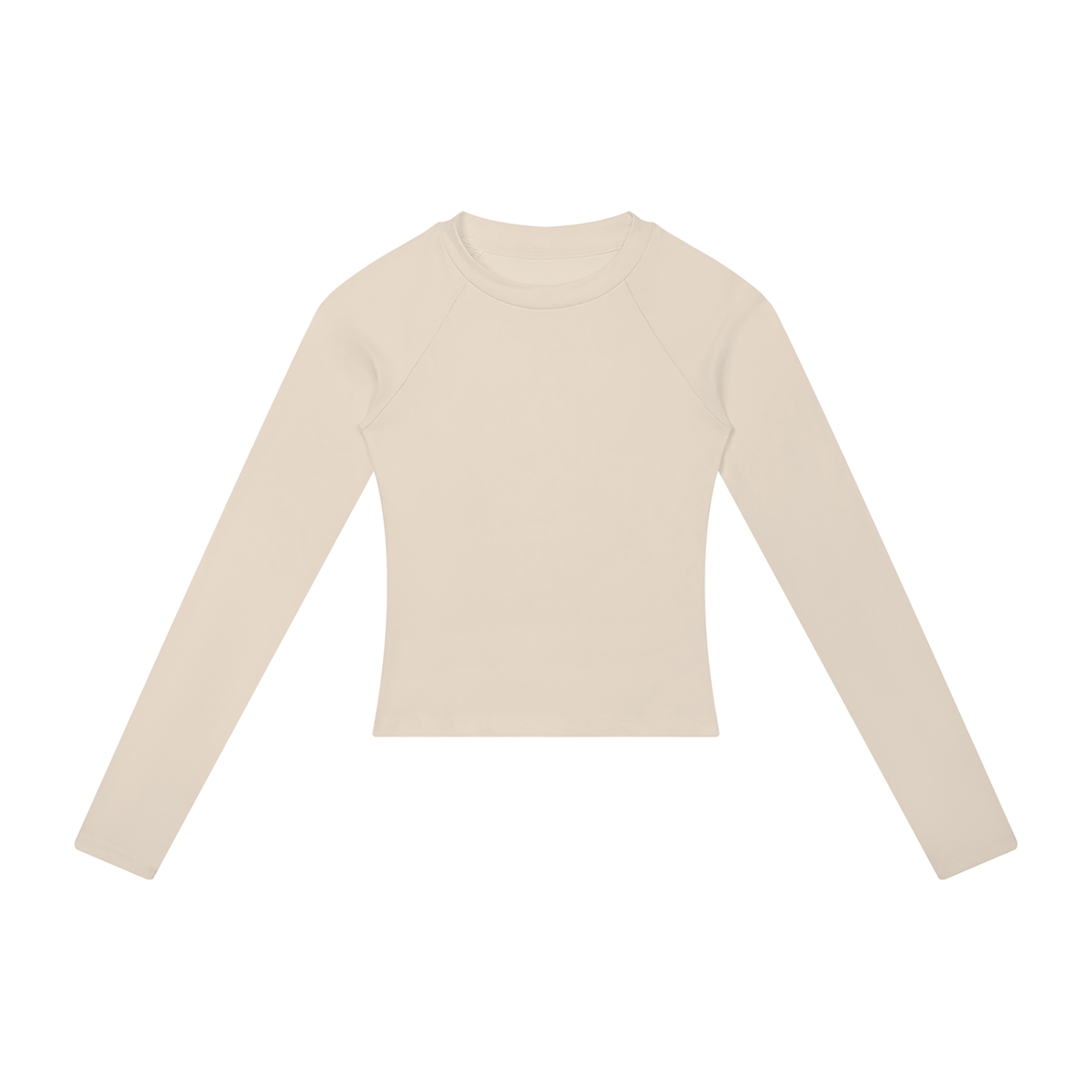 BLANKZ Slim Raglan Long Sleeve Tee — Khaki, front view