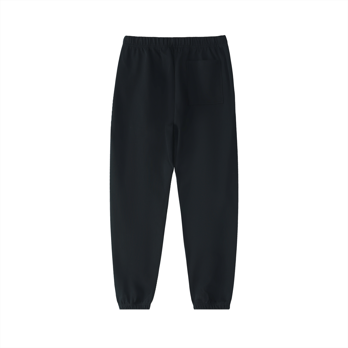 BLANKZ Essential Heavyweight Cotton Sweatpants — Black, back view