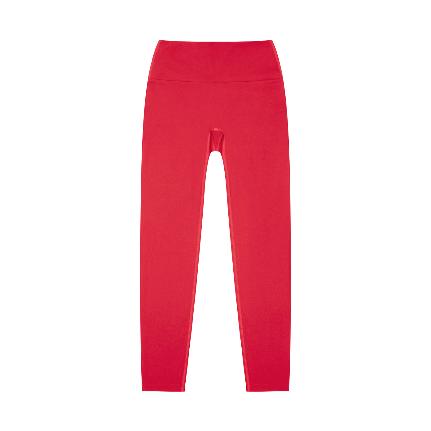 BLANKZ High-Waisted Yoga Leggings — Red, front view