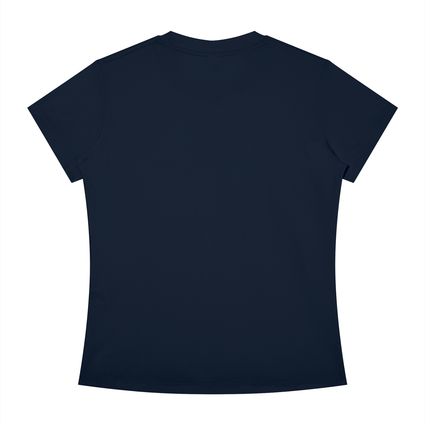 BLANKZ Slim Fit Crewneck Tee — Navy Blue, back view
