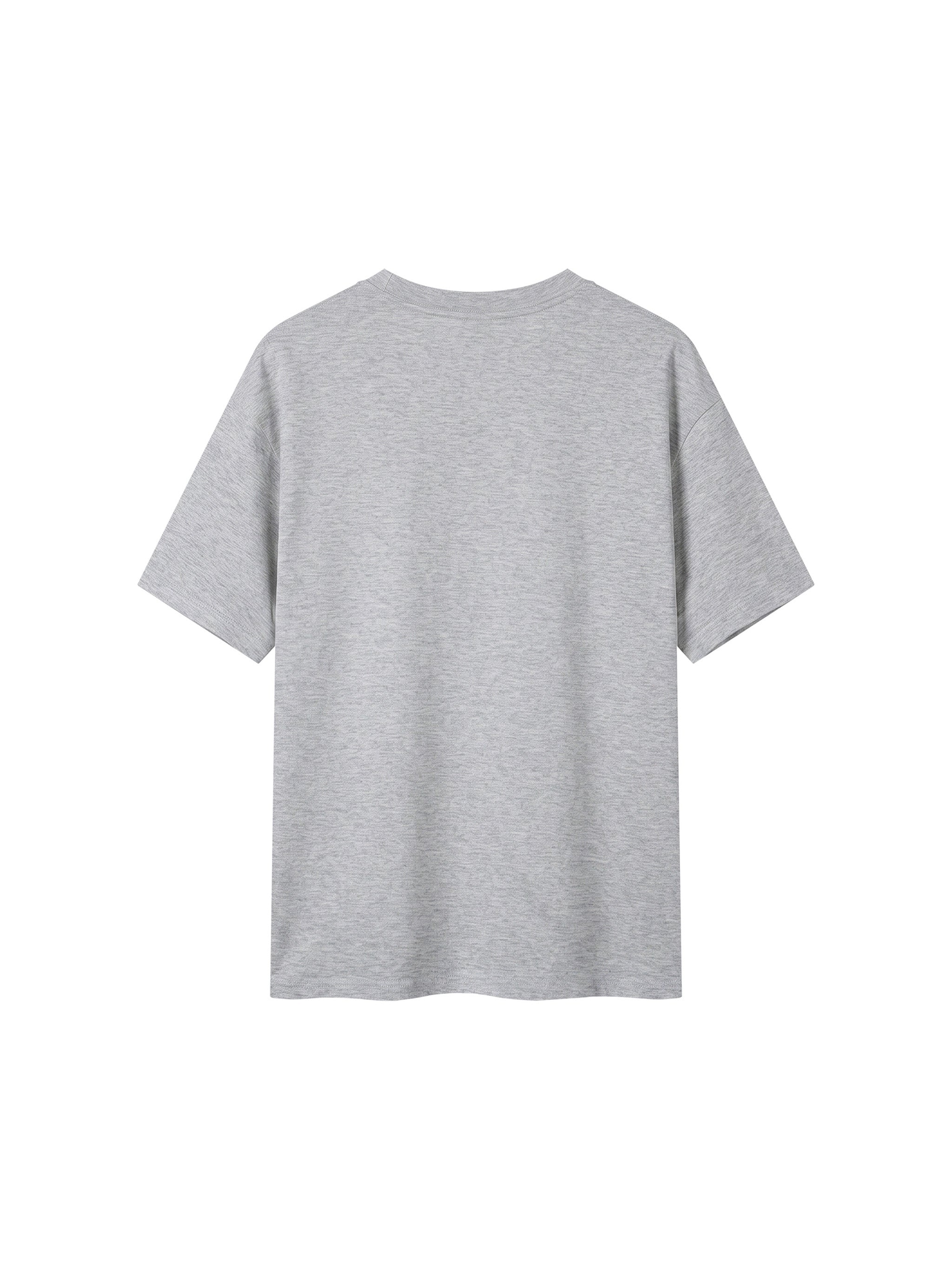 BLANKZ Everyday Cotton Tee — Flower Gray, back view