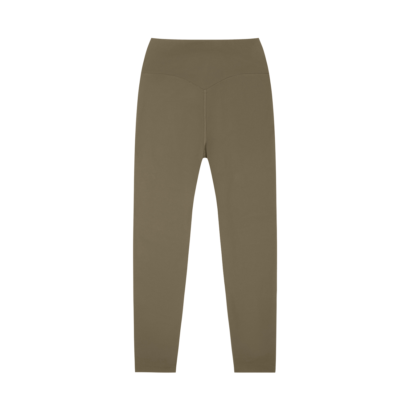 BLANKZ High-Waisted Yoga Leggings — Gray Coffee, back view