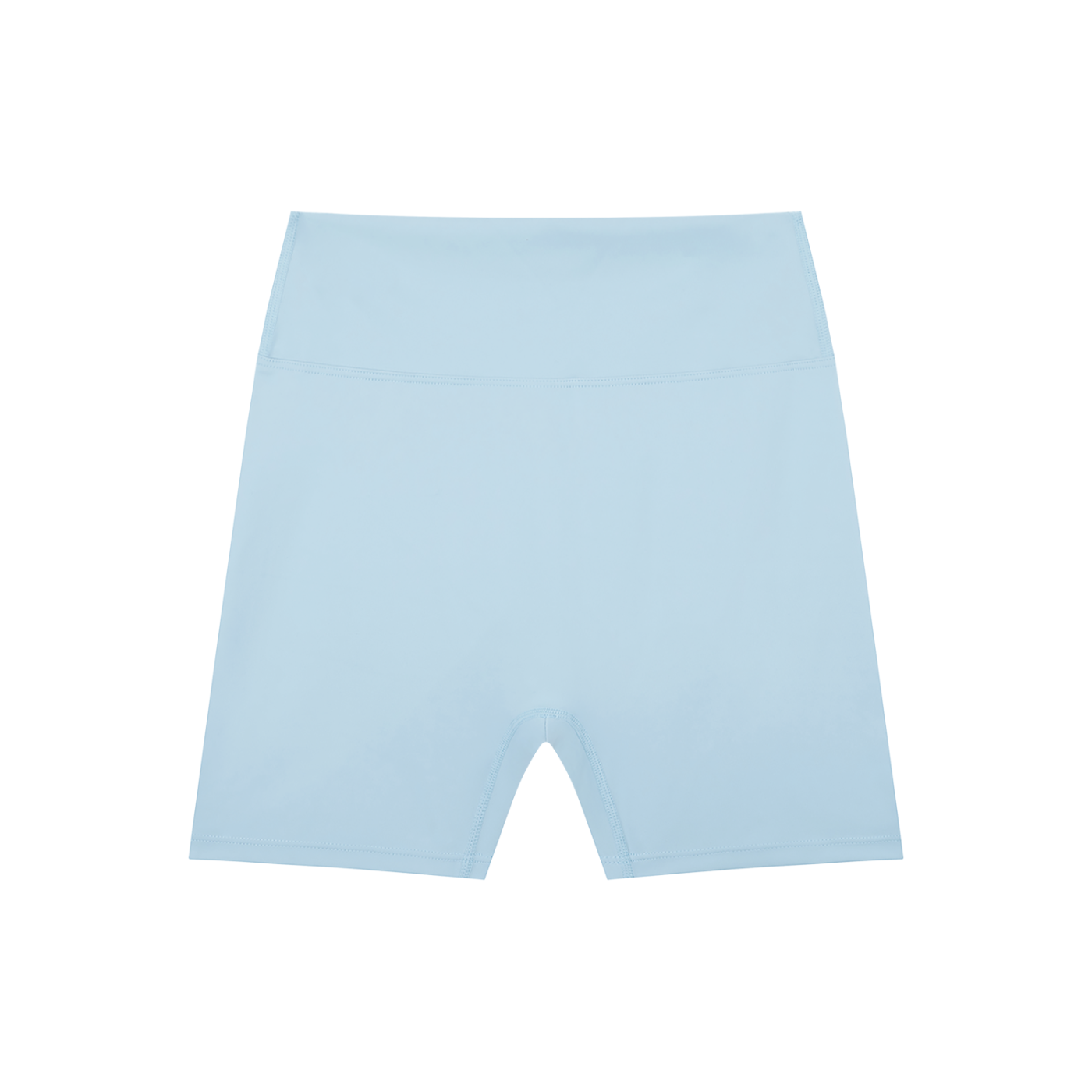 BLANKZ High-Waisted Blend Biker Shorts — Sky Blue, front view