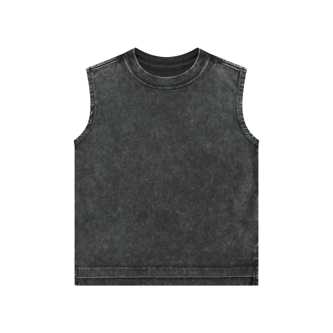 BLANKZ Kids' Snow Washed Tank Top — Dark Gray — front view