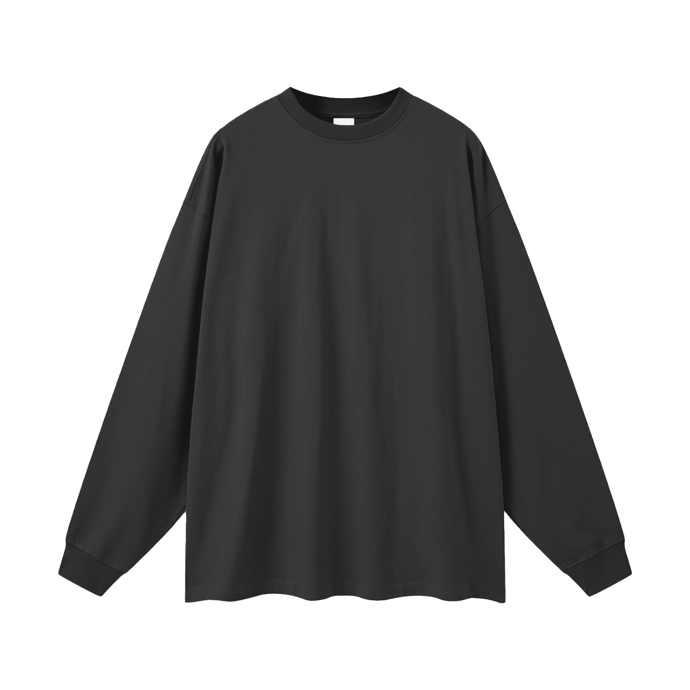 BLANKZ Oversized Long Sleeve 305 — Carbon Gray — front view