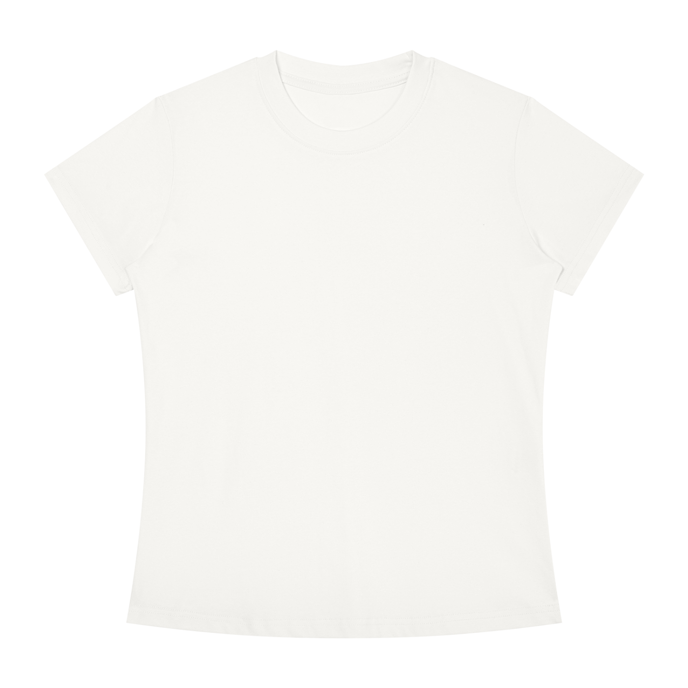 BLANKZ Slim Fit Crewneck Tee — White, front view