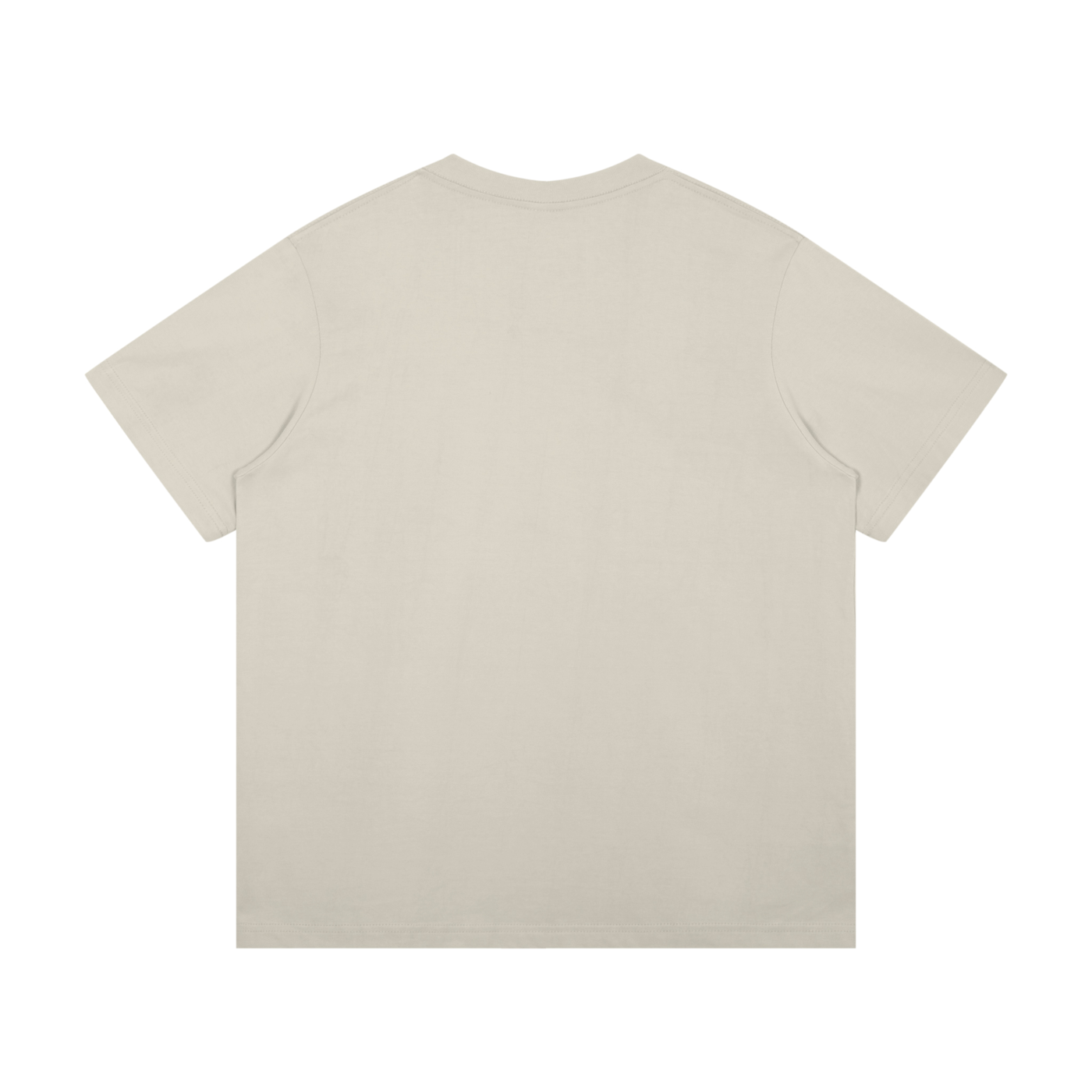 BLANKZ Midweight Cotton Tee — Light Gray, back view