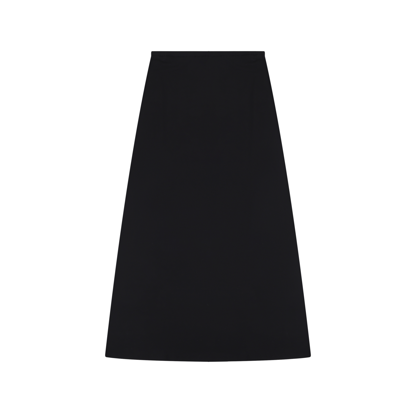 BLANKZ Solid Color Knit Maxi Skirt — Black — back view