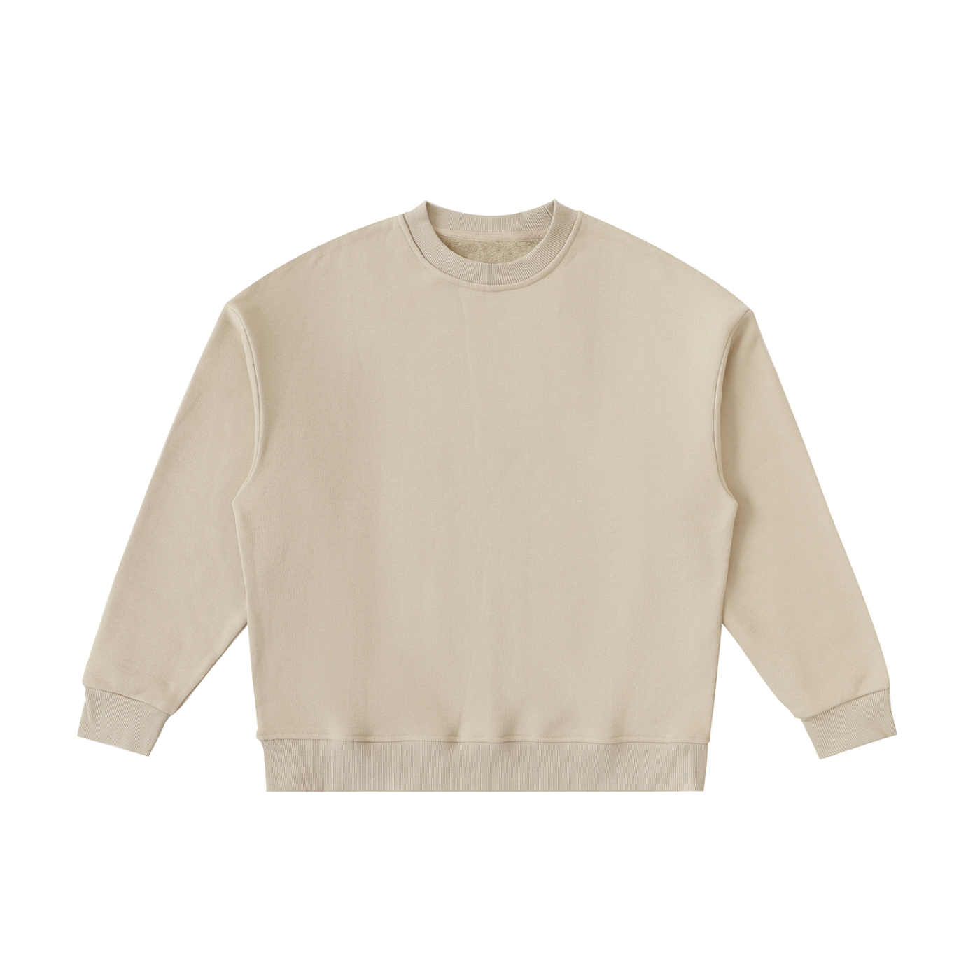 BLANKZ Kids' Essential Fleece Crewneck Sweatshirt — Khaki, front view