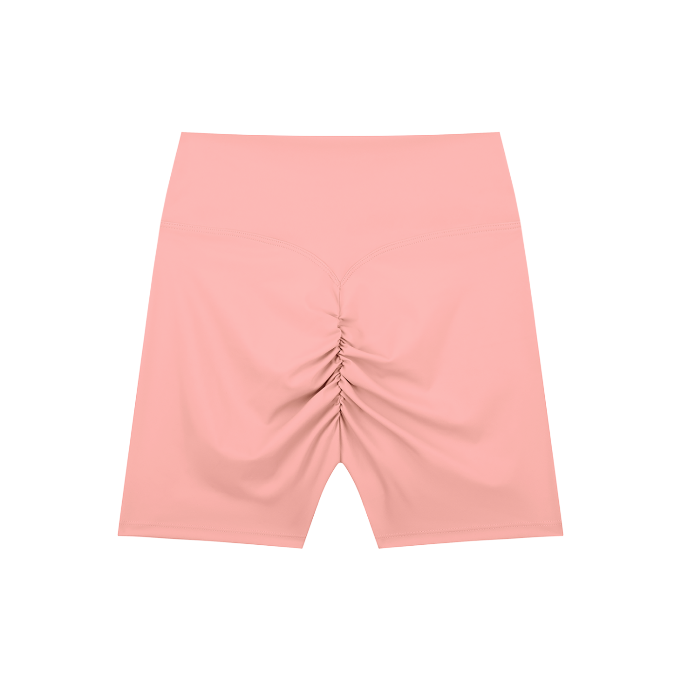 BLANKZ High-Waisted Blend Biker Shorts — Pink, back view