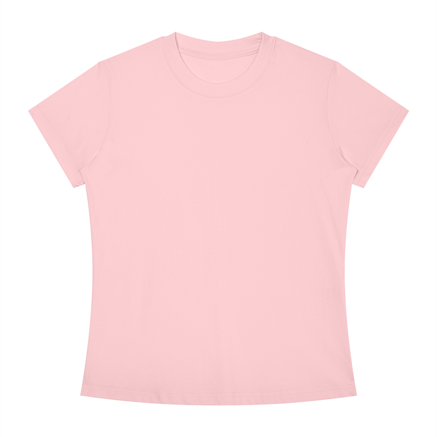 BLANKZ Slim Fit Crewneck Tee — Light Pink, front view