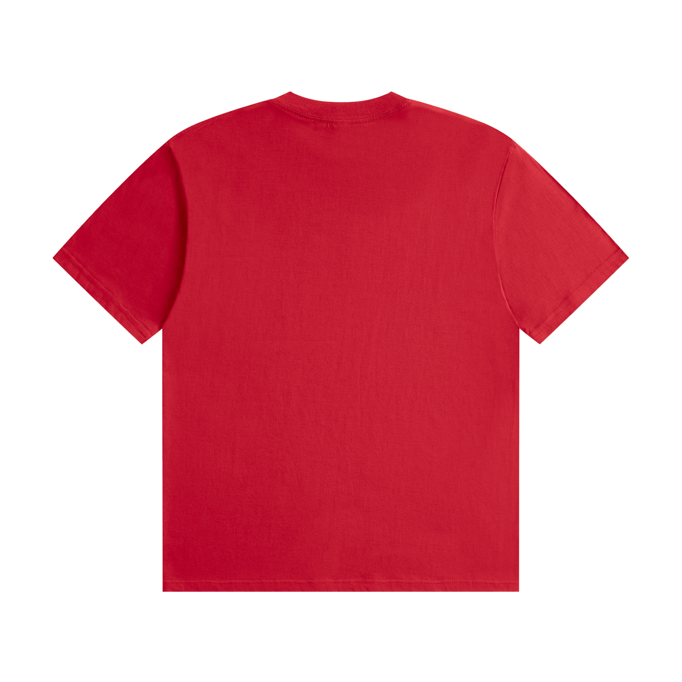 BLANKZ Seamless Cotton Tee — Red, back view