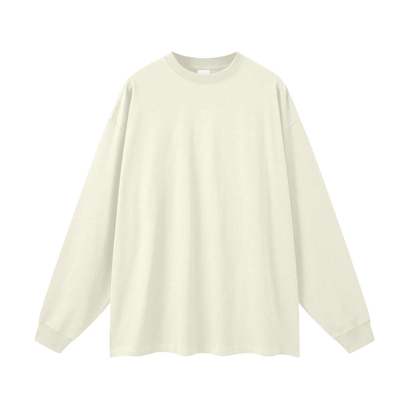 BLANKZ Oversized Long Sleeve 305 — Milk Tea — front view