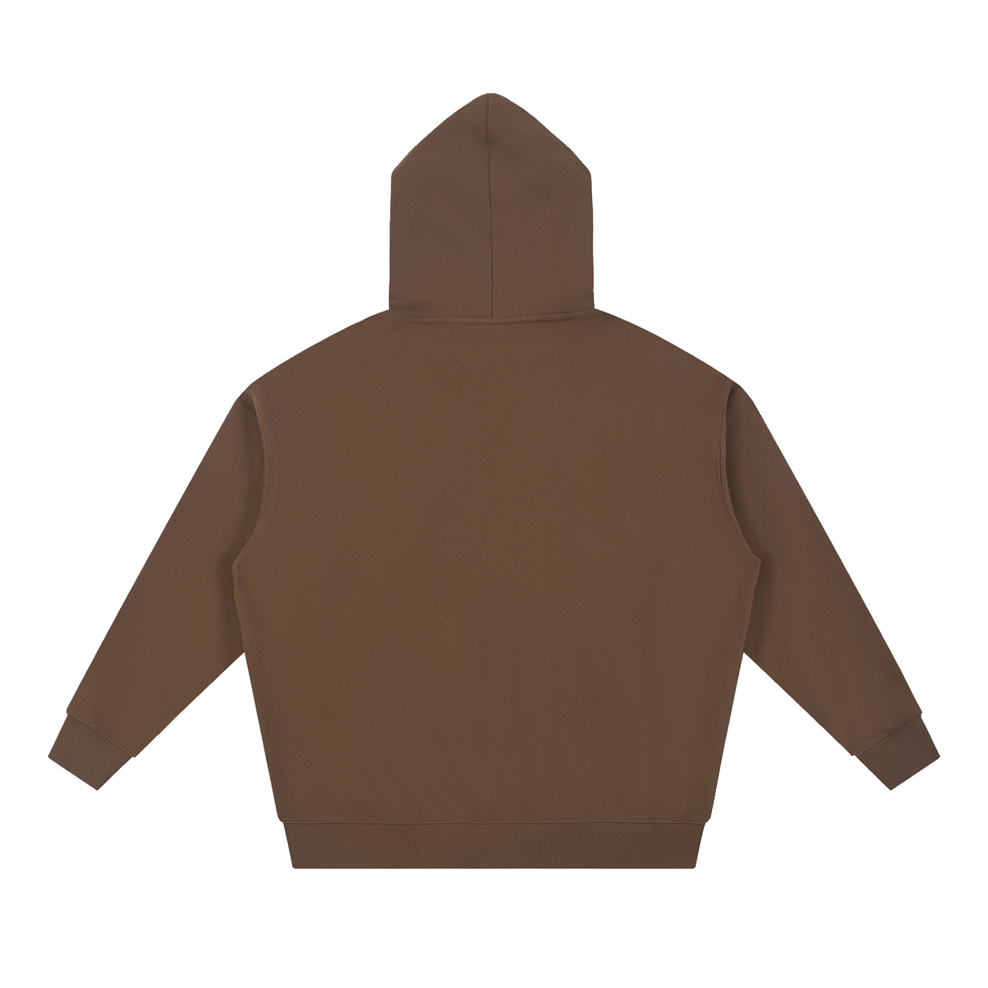 BLANKZ Essential Heavyweight Hoodie — Coffee, back view