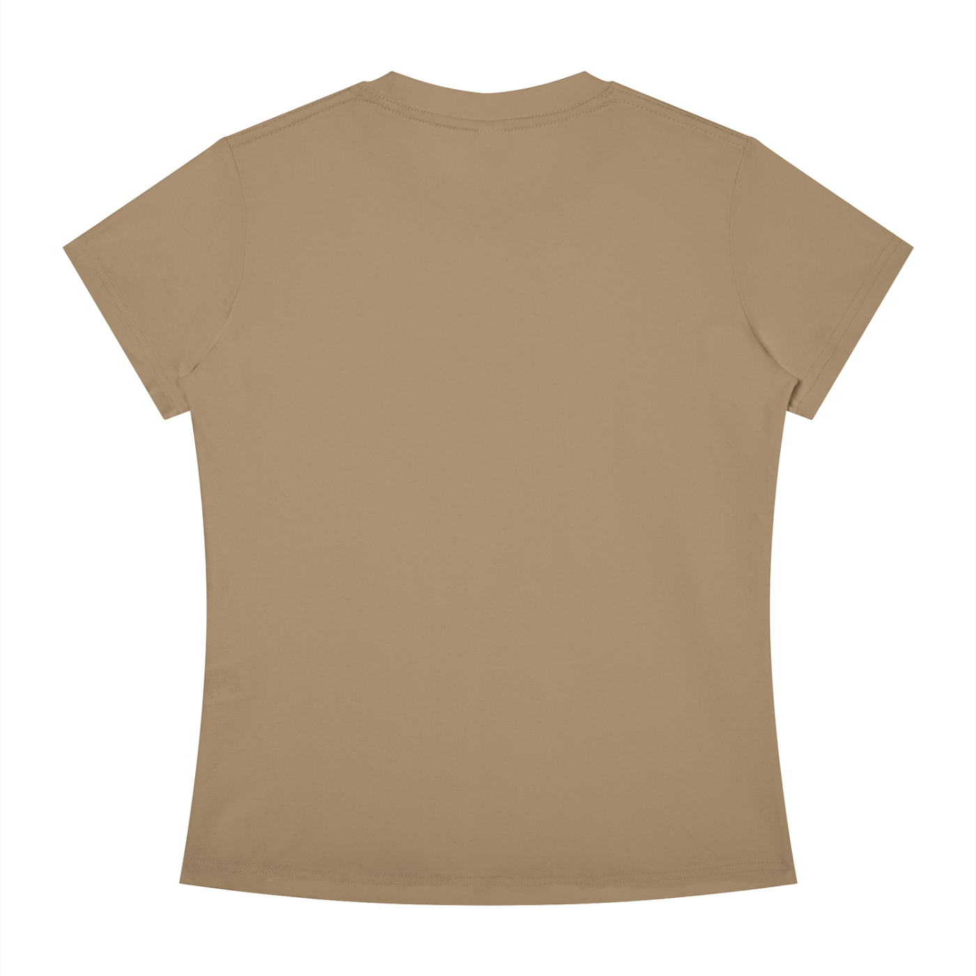 BLANKZ Slim Fit Crewneck Tee — Khaki, back view