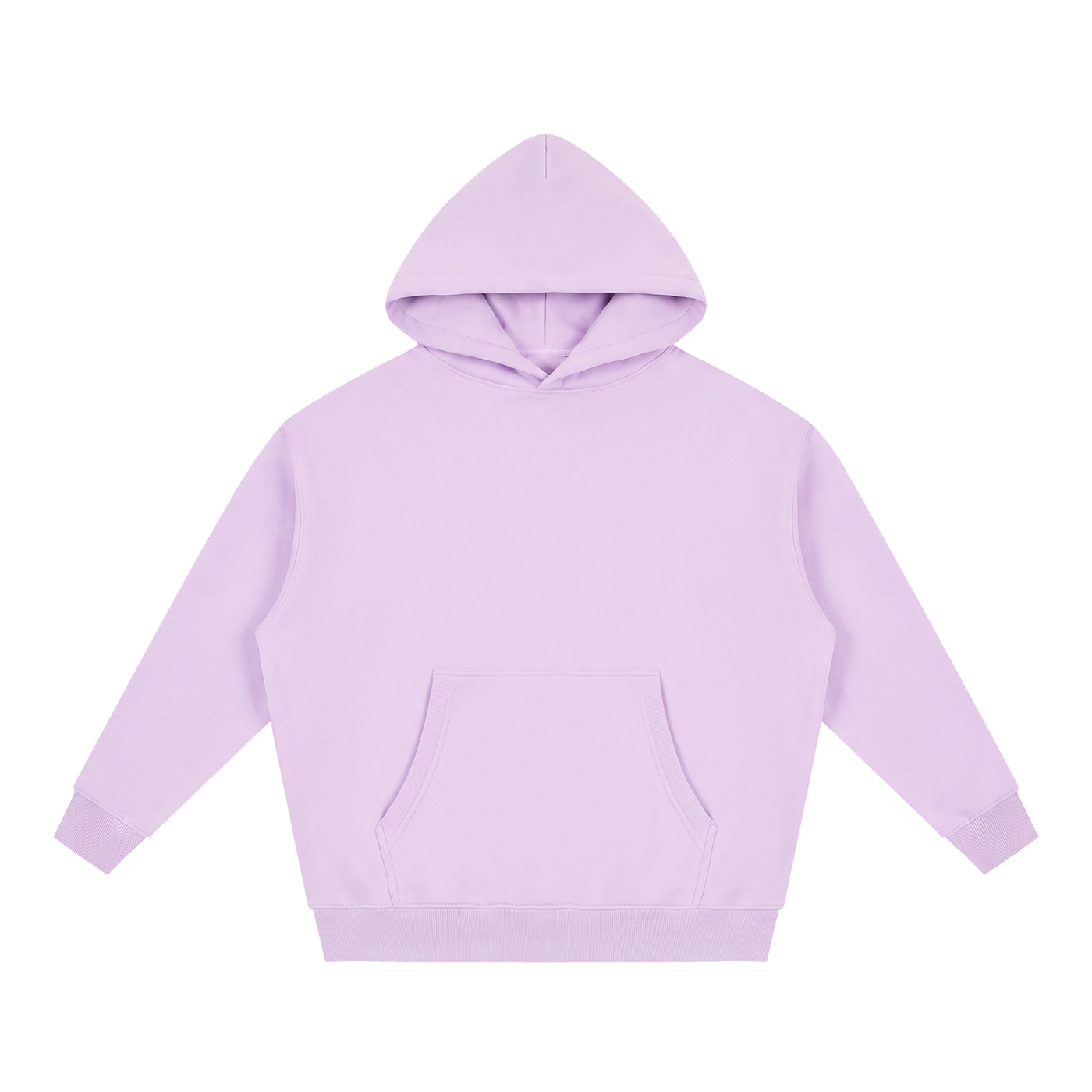 BLANKZ Box Fleece Hoodie — Light Purple, front view