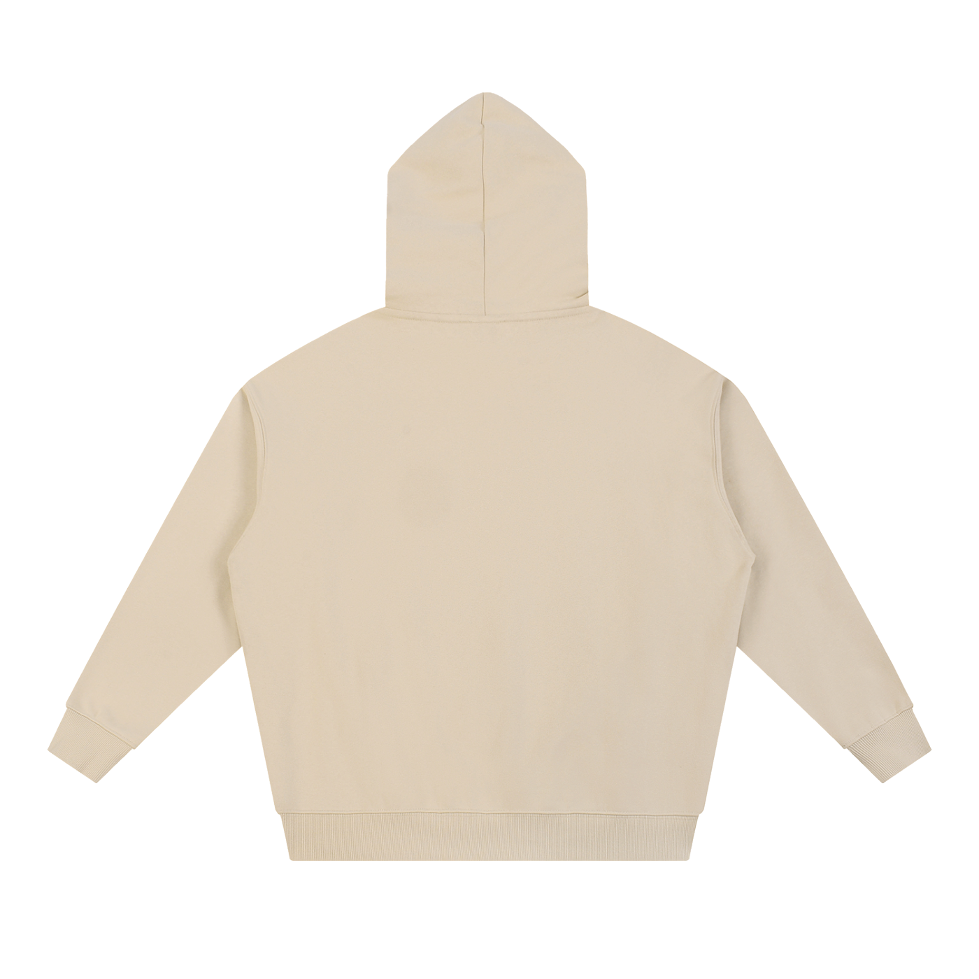 BLANKZ Essential Heavyweight Hoodie — Apricot, back view