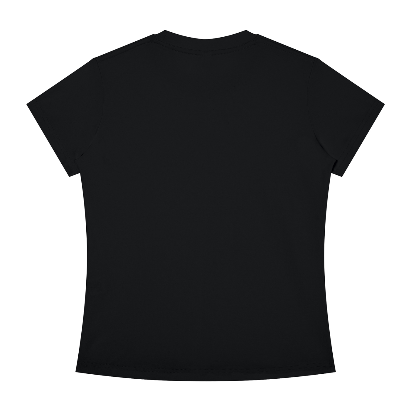 BLANKZ Slim Fit Crewneck Tee — Black, back view