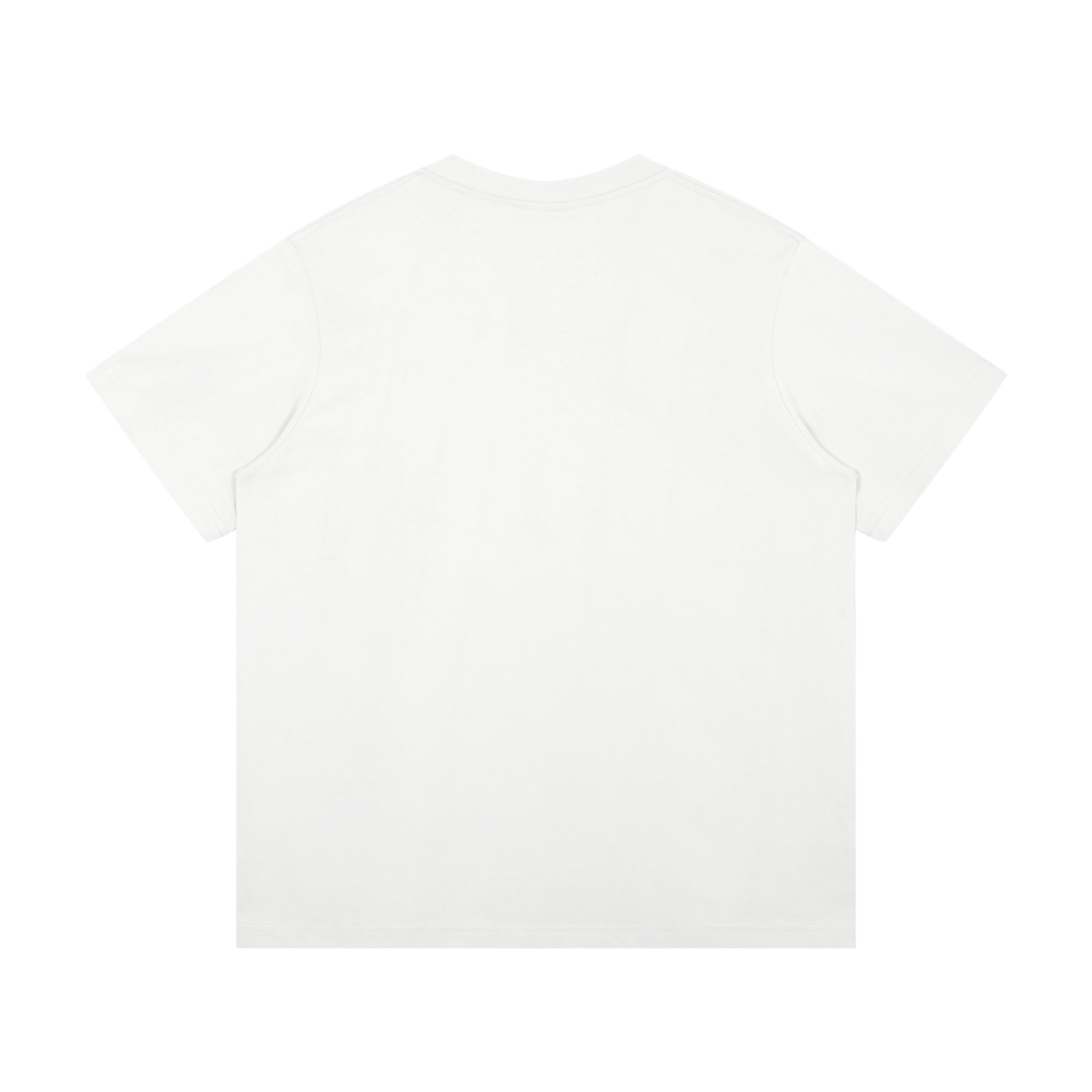 BLANKZ Midweight Cotton Tee — White, back view