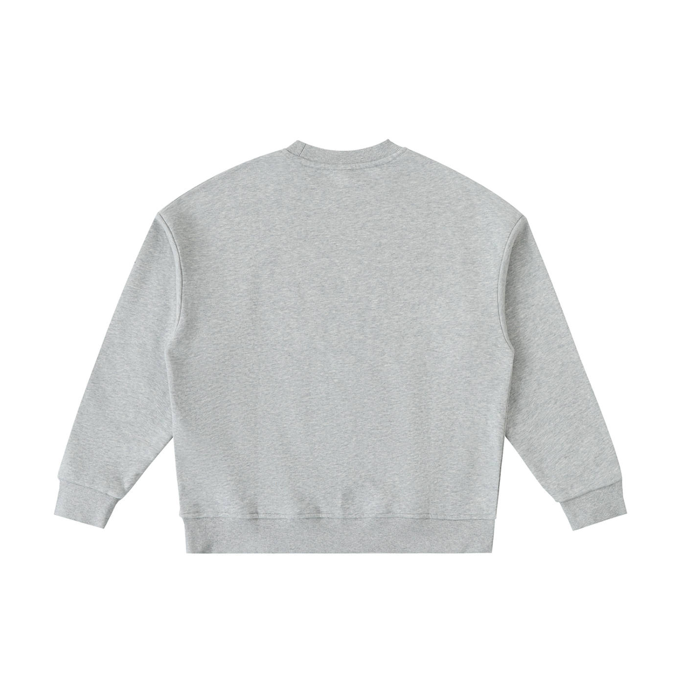 BLANKZ Kids' Essential Fleece Crewneck Sweatshirt — Flower Gray, back view