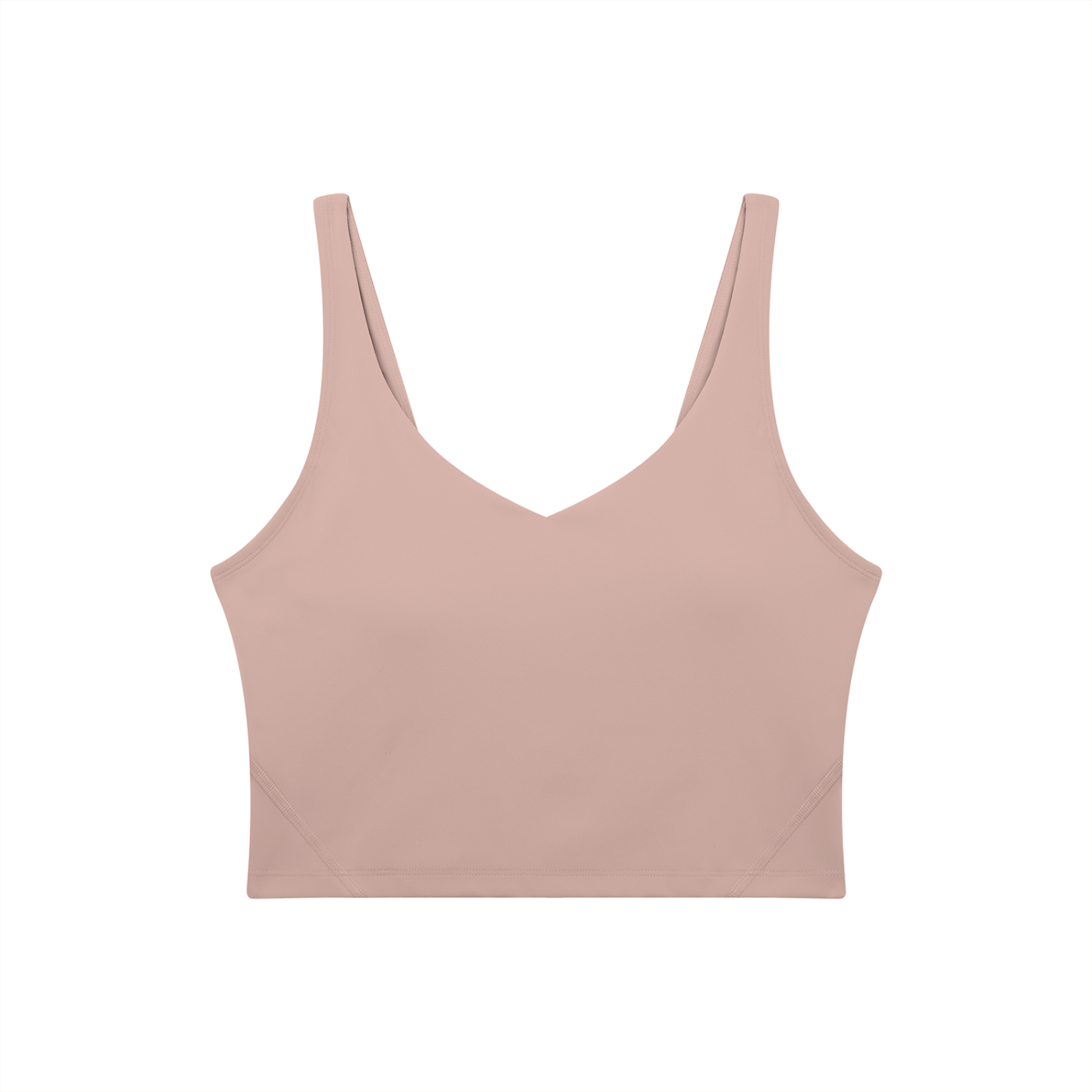 BLANKZ V-Neck Yoga Sports Bra — Cameo, front view