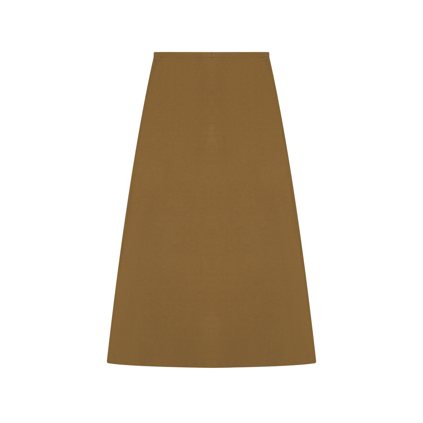 BLANKZ Solid Color Knit Maxi Skirt — Brown — front view