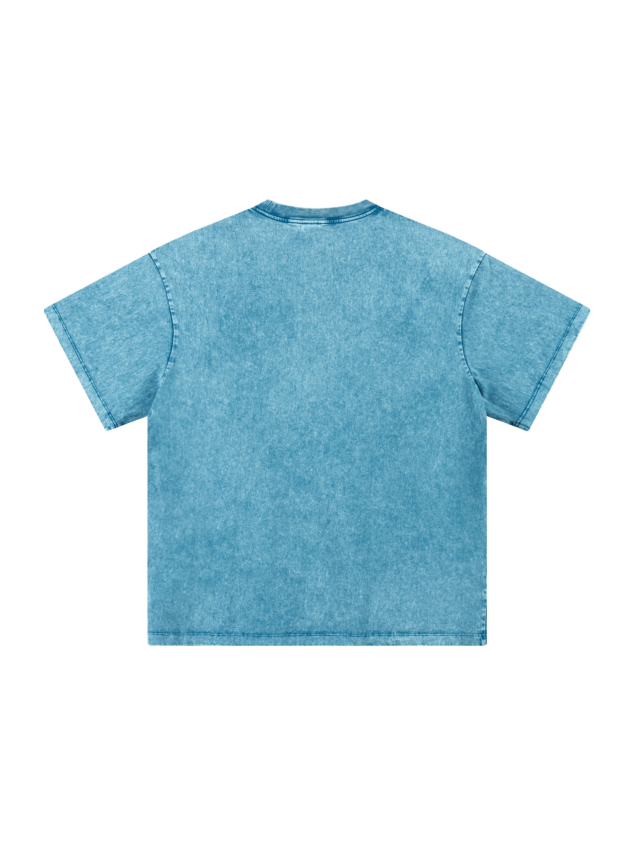 BLANKZ Snow Wash Cotton Tee — Sky Blue, back view