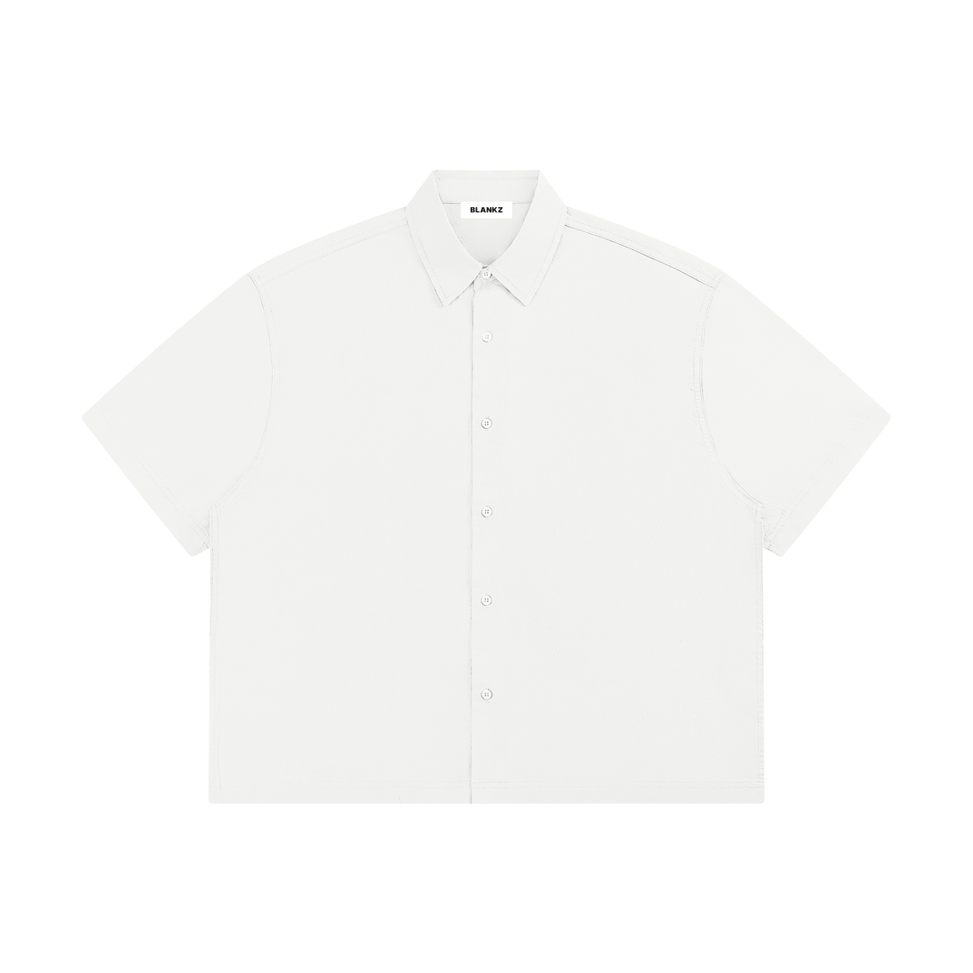BLANKZ Light Short-Sleeve Shirt — White — front view