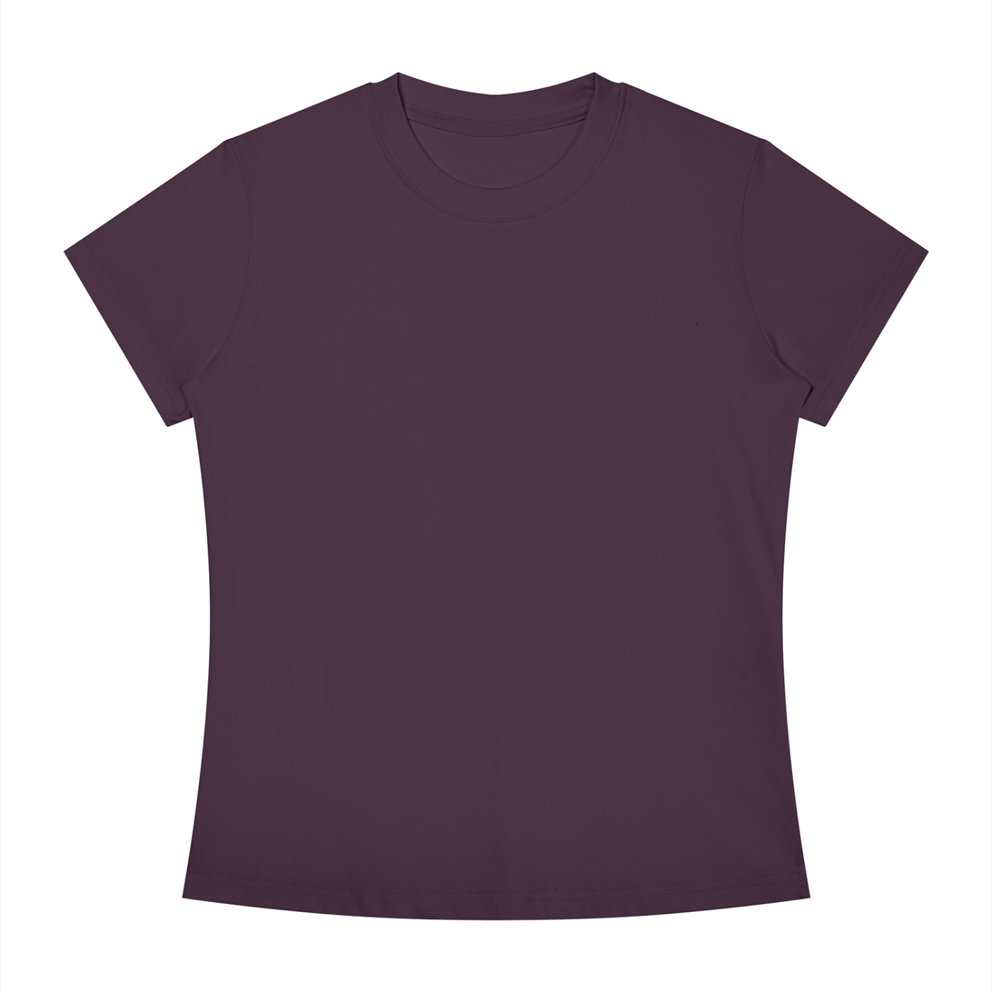 BLANKZ Slim Fit Crewneck Tee — Deep Purple, front view