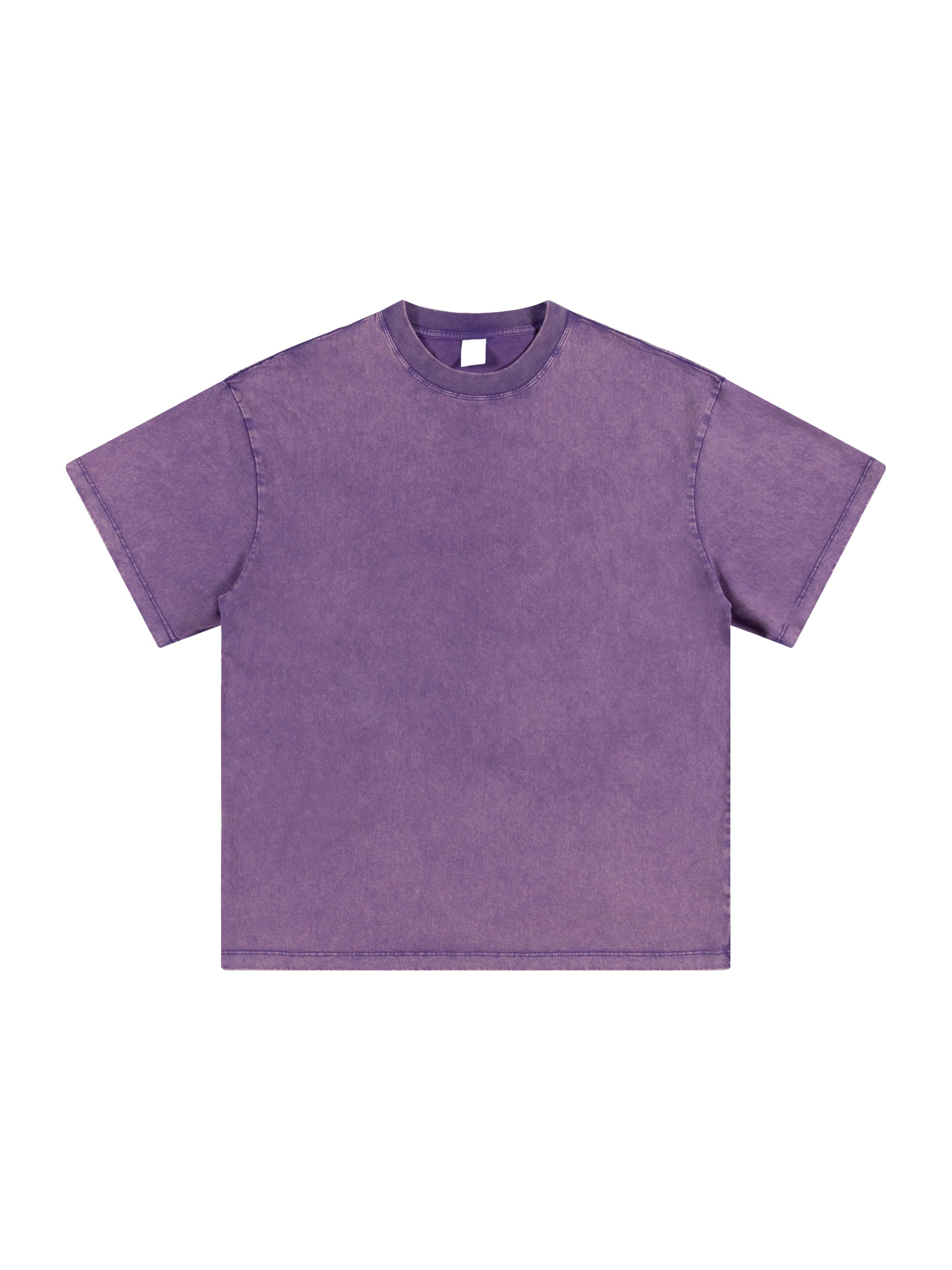 BLANKZ Snow Wash Cotton Tee — Purple, front view