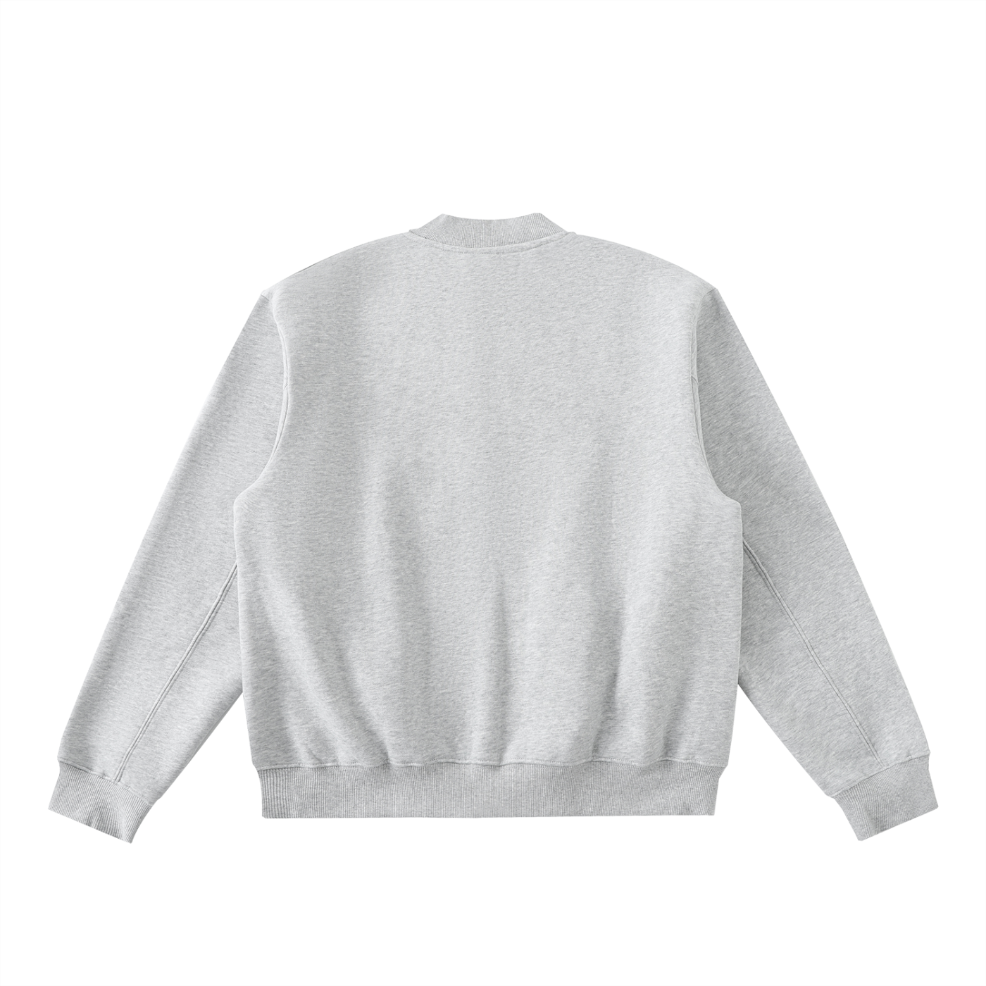 BLANKZ Clean Fleece Zip Jacket — Flower Gray, back view