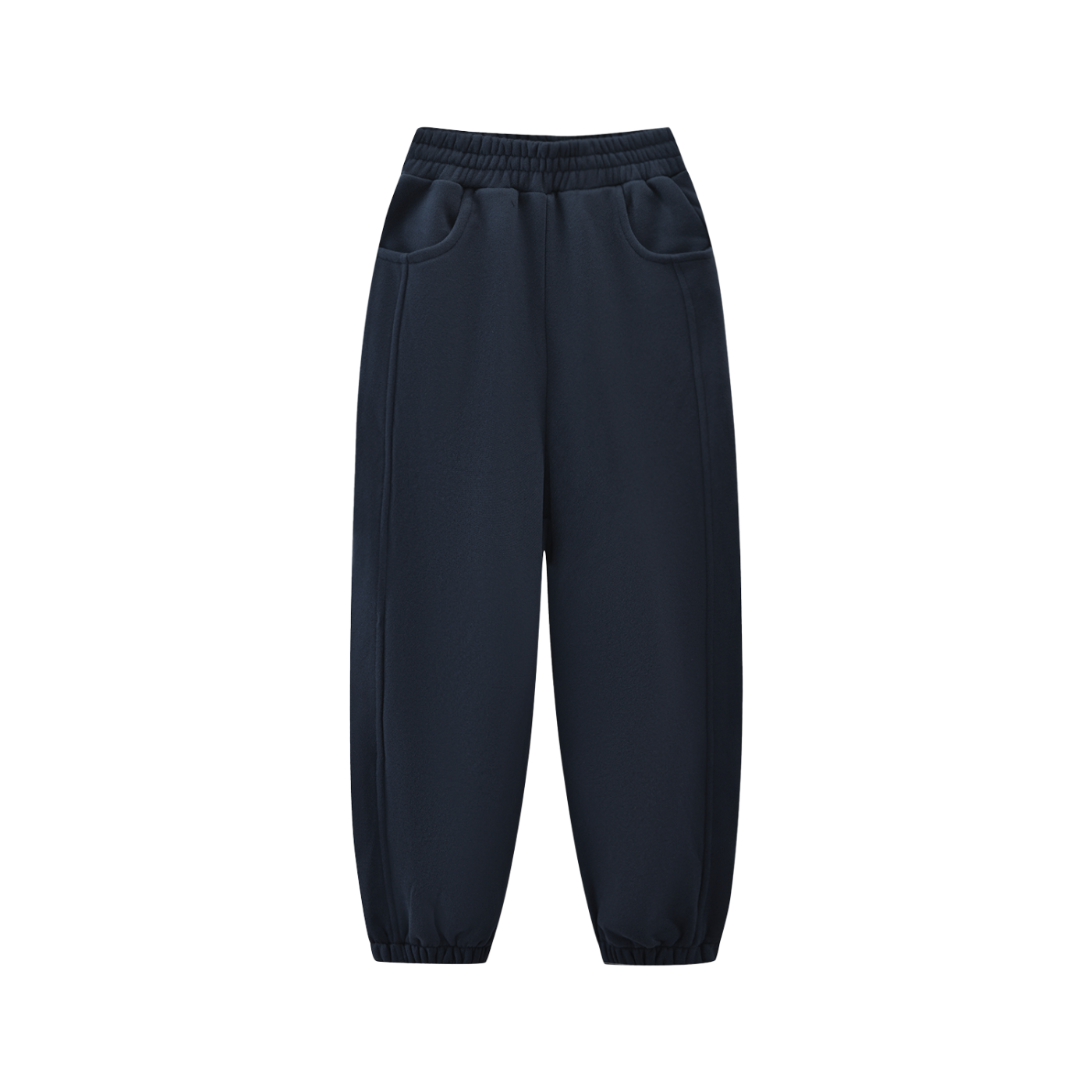 BLANKZ Kids' Essential Fleece Jogged Sweatpants — Navy Blue, front view