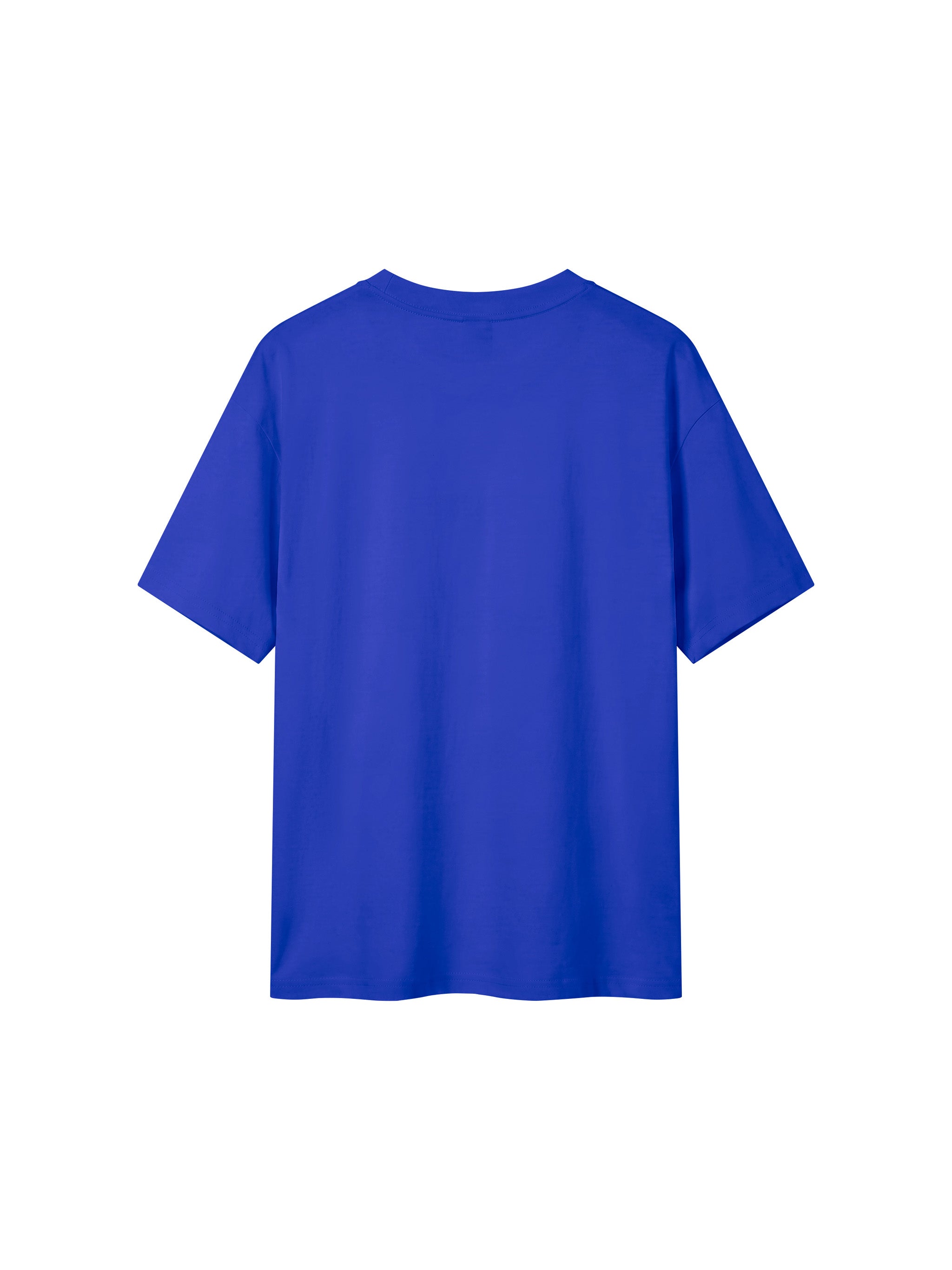 BLANKZ Everyday Cotton Tee — Colorful Blue, back view