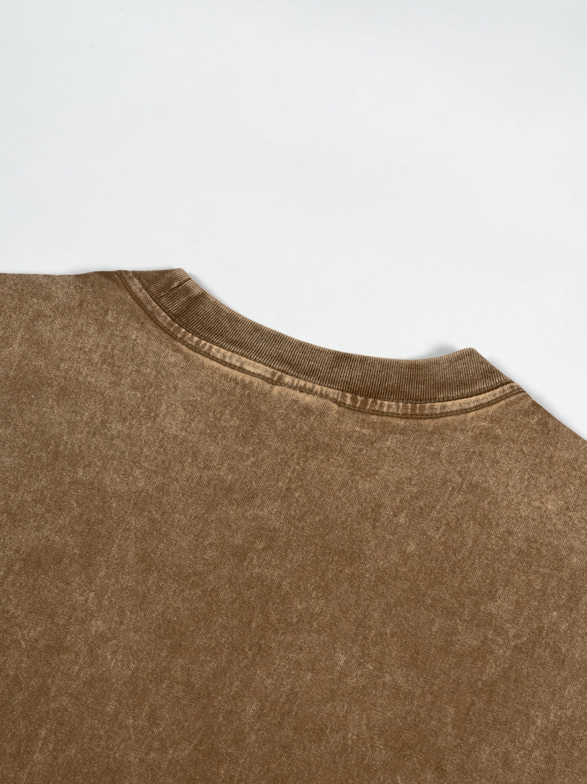 BLANKZ Snow Wash Cotton Tee — Back neckline detail