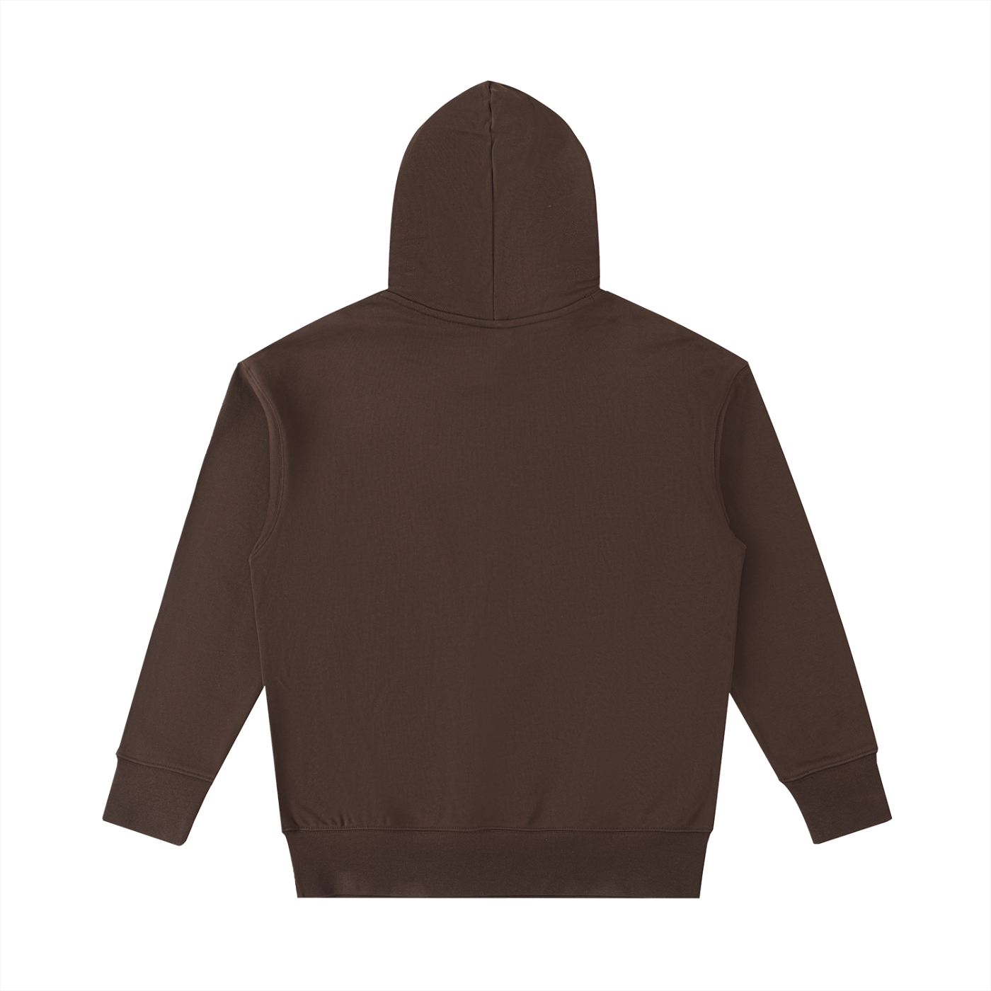 BLANKZ Ultraweight Cotton Hoodie 530 — Coffee, back view